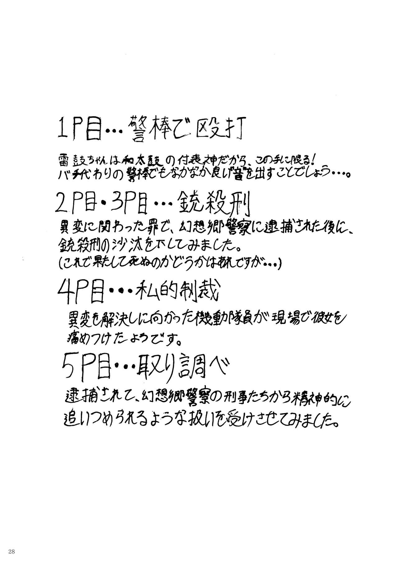 堀川雷鼓リョナ合同誌 フルボッコだドン！ - Page 29