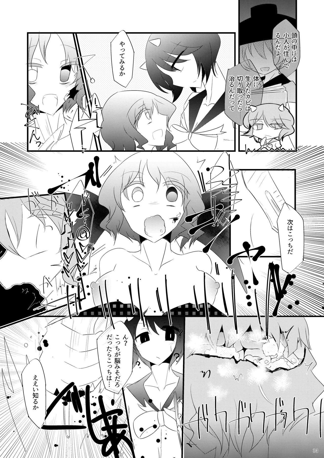 堀川雷鼓リョナ合同誌 フルボッコだドン！ - Page 34