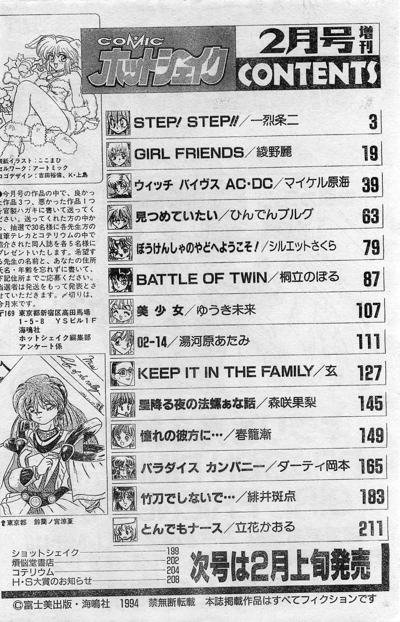 Comic Hot shake Candy Time Kaizokuban 1994-02 - Page 204