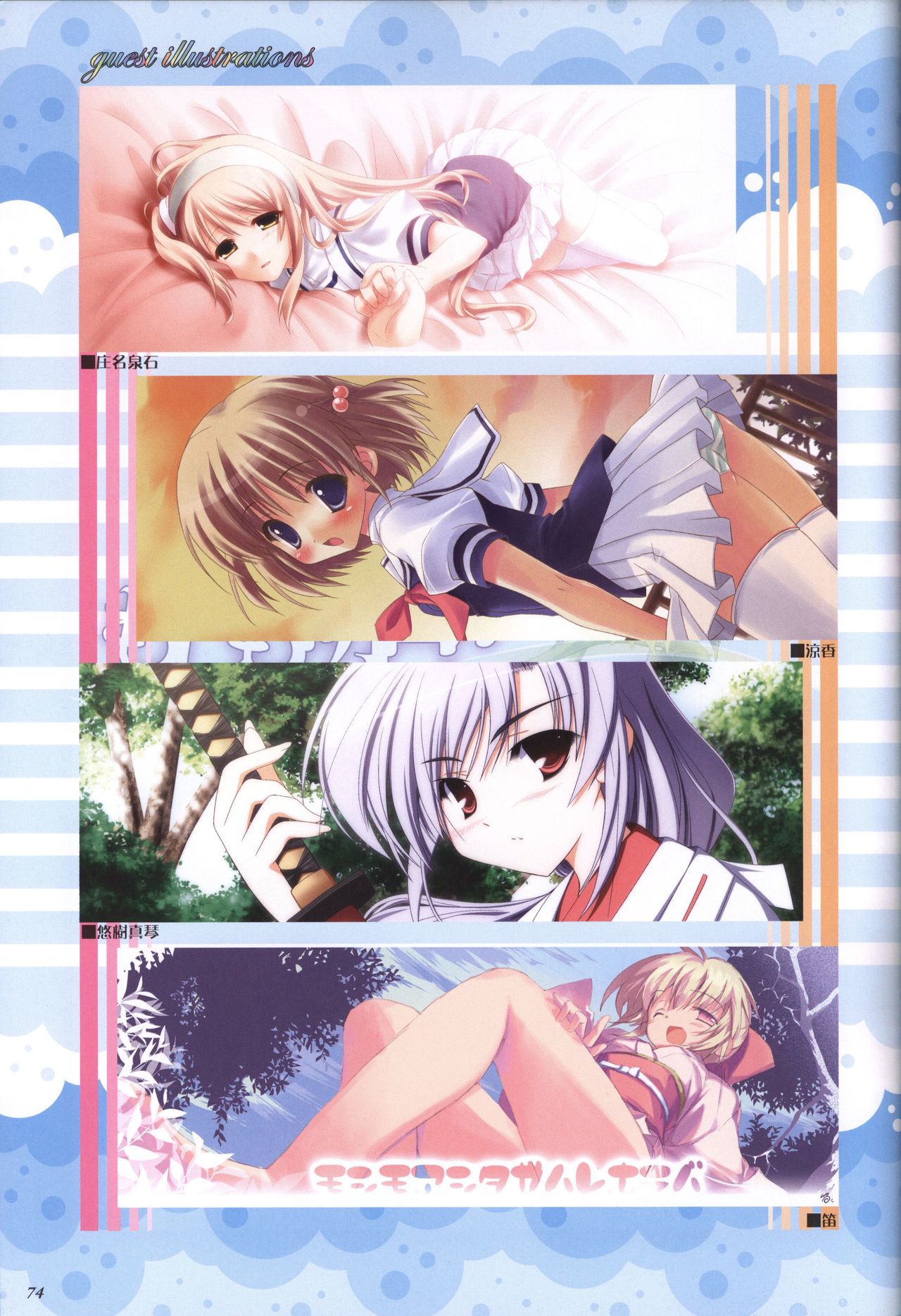 Moshimo Ashita ga Harenaraba official fanbook - Page 75