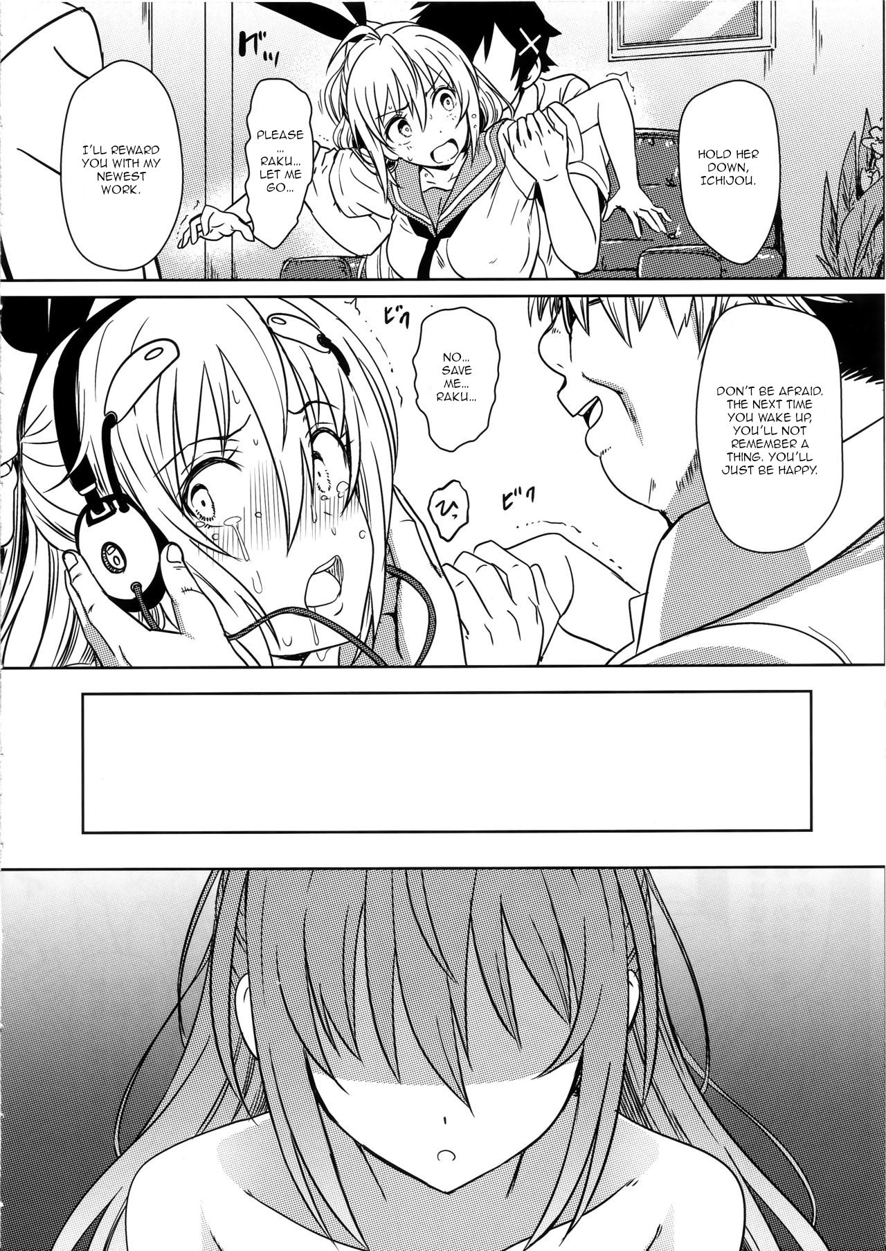 (C96) [Kaminari-neko (Eitarou)] Yamikoi -Saimin- 4 (Nisekoi) [English] [HypnoMangaEditor] page 19 featuring chitoge kirisaki nisekoi parody - nakadashi stockings hentai manga - read online free