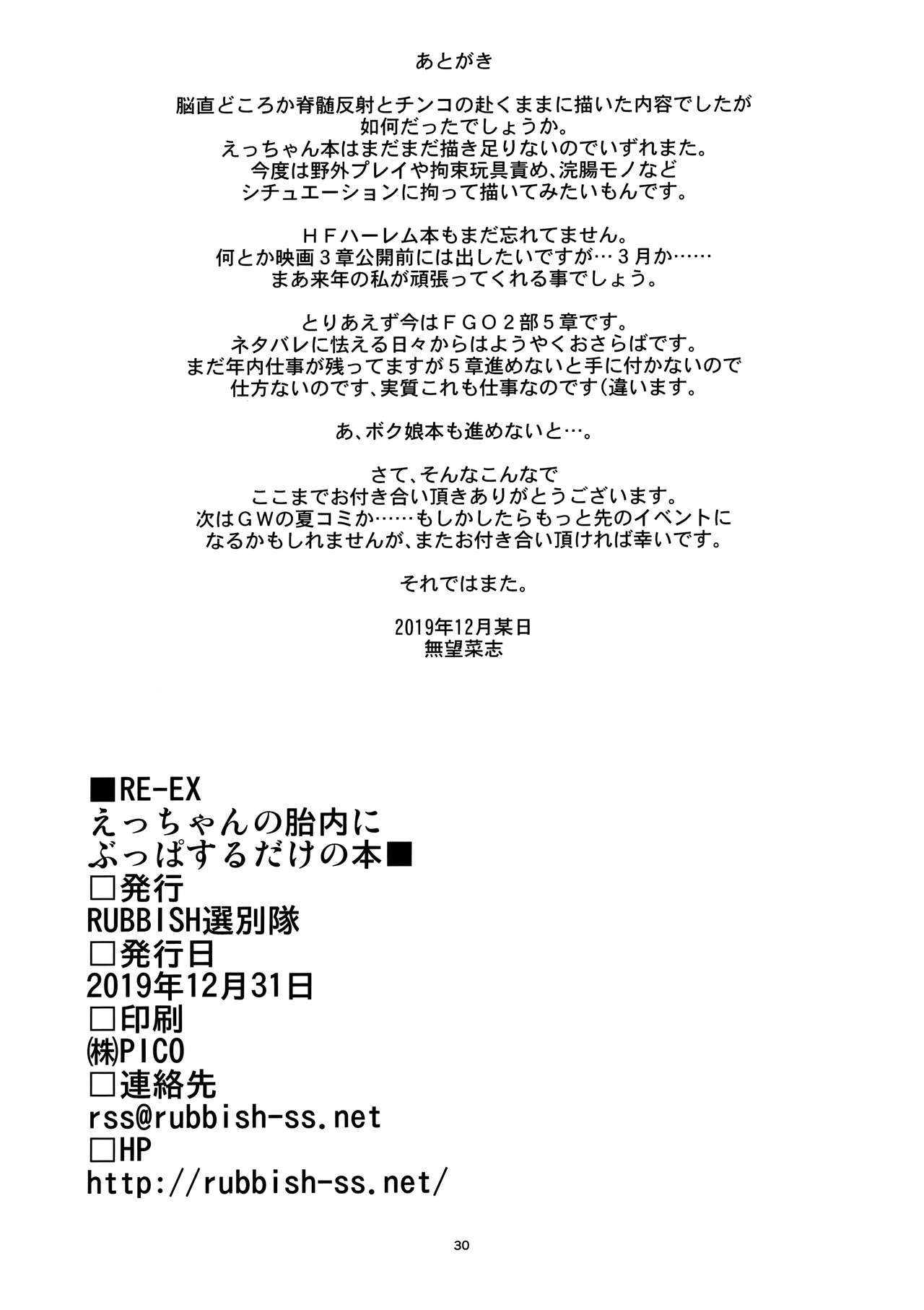 RE-EX Ecchan no Tainai ni Buppa suru dake no Hon - Page 29