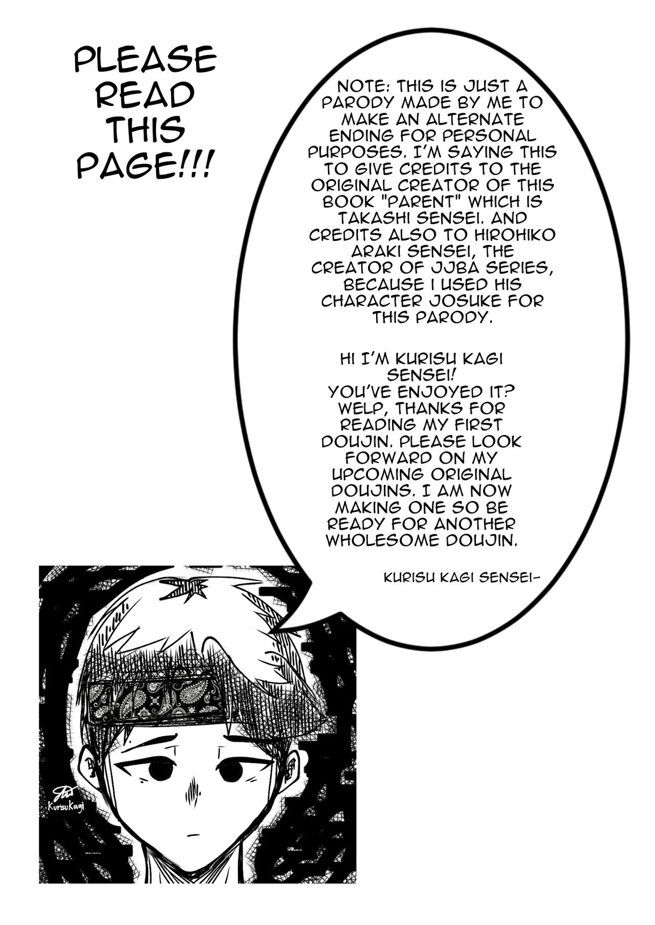 Parent (alternate ending) [Kurisu kagi Sensei] JJBA parody - Page 9