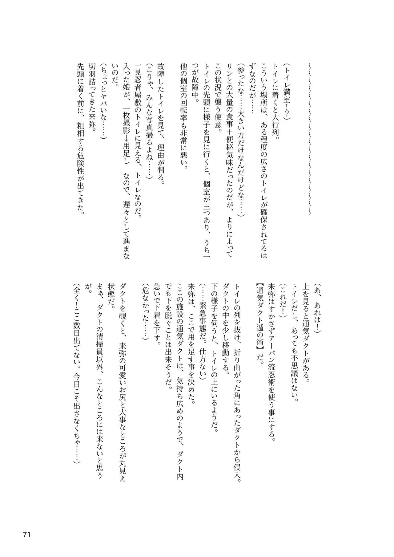 ア○スギア総合スカトロアンソロジー アクトレス排泄実態調査任務～スカポためるっすか!?～ - Page 71