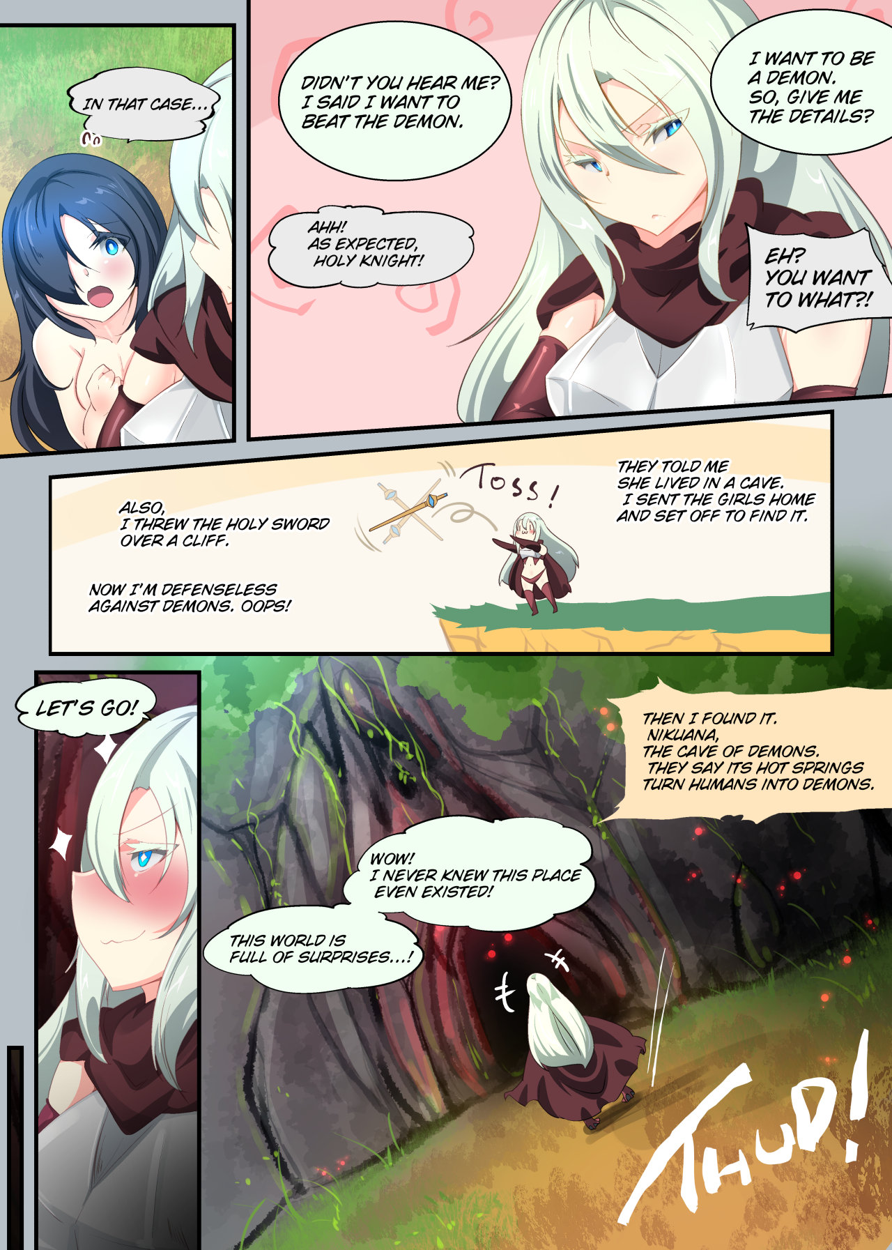 クールな女騎士に転生した元マゾ少女がねんがんの淫魔堕ちするまんが-邪悪温泉淫魔堕ち湯治- - Page 39
