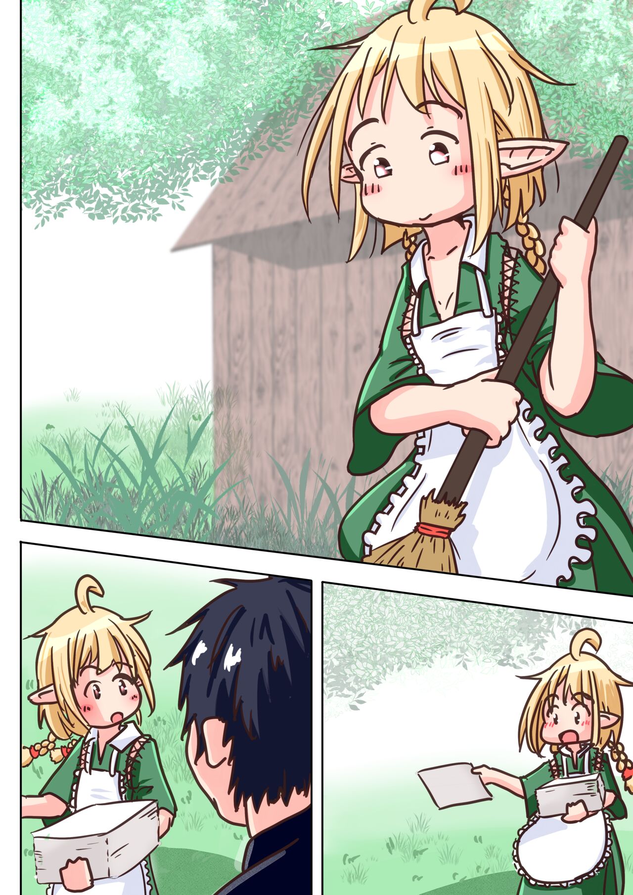 Elf Musume-san ga Okuchi de Chinkasu Soujisuru Ohanashi - Page 12