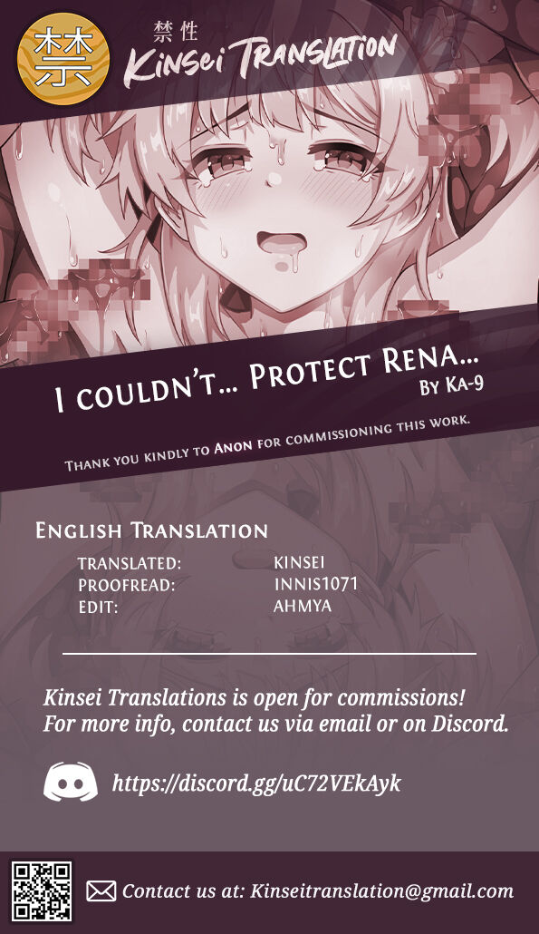 Rena-chan...Mamorenakatta ne... | I Couldn't... Protect Rena... - Page 19