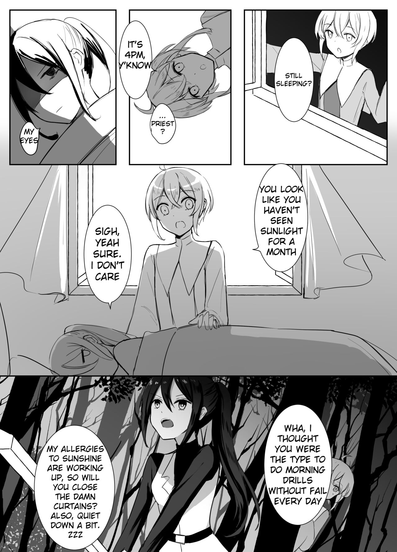 Maou Toubatsu Shippai Heroine Gisei Normal End de Utsu ni Natta Koutensei Futanari Kenshi to Otokonoko Shinkan no Hanashi | Crestfallen Futanari x Femboy Priest: Prepare to Cum Edition - Page 11