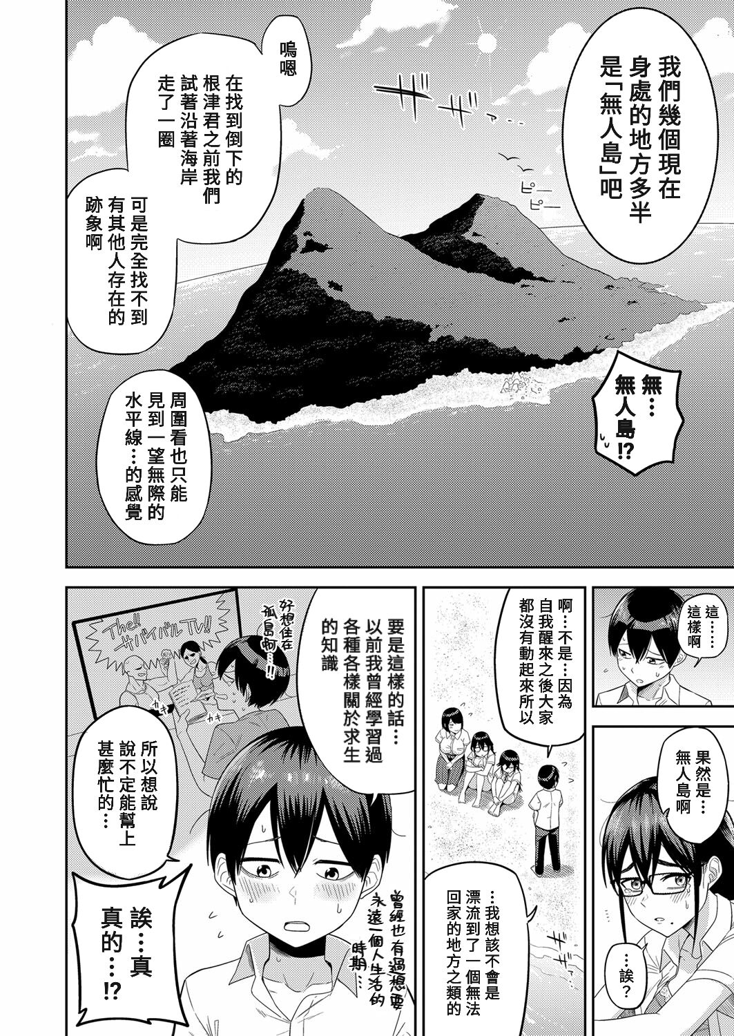 Mujintou de, SEX ni Kyoumishinshin na Dosukebe Inkya Joshi-tachi to Harem Life - Page 4