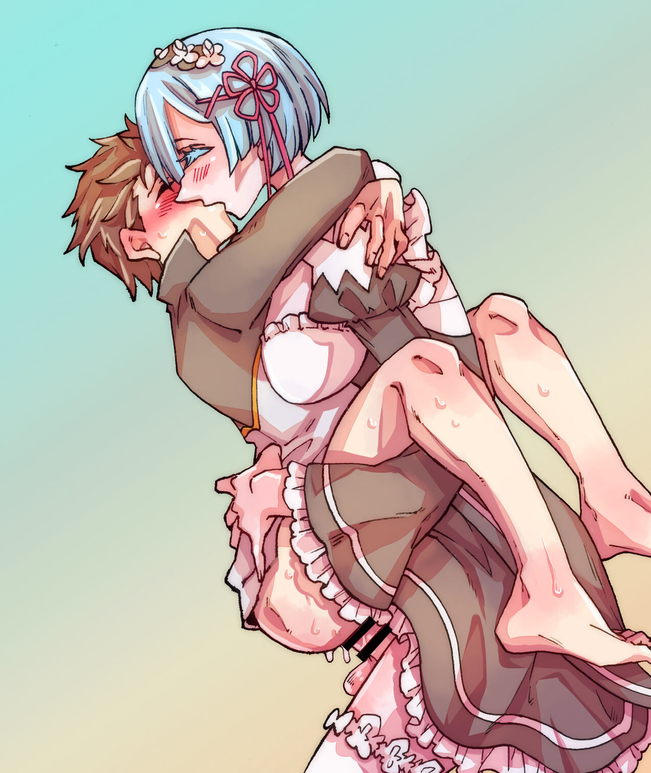 Futa Emilia and Rem top Subaru - Page 12