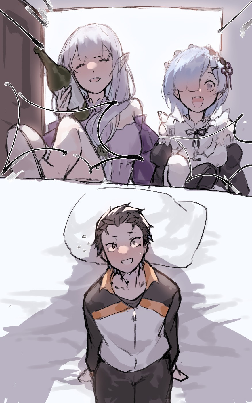 Subaru x Emilia and Rem - Page 3