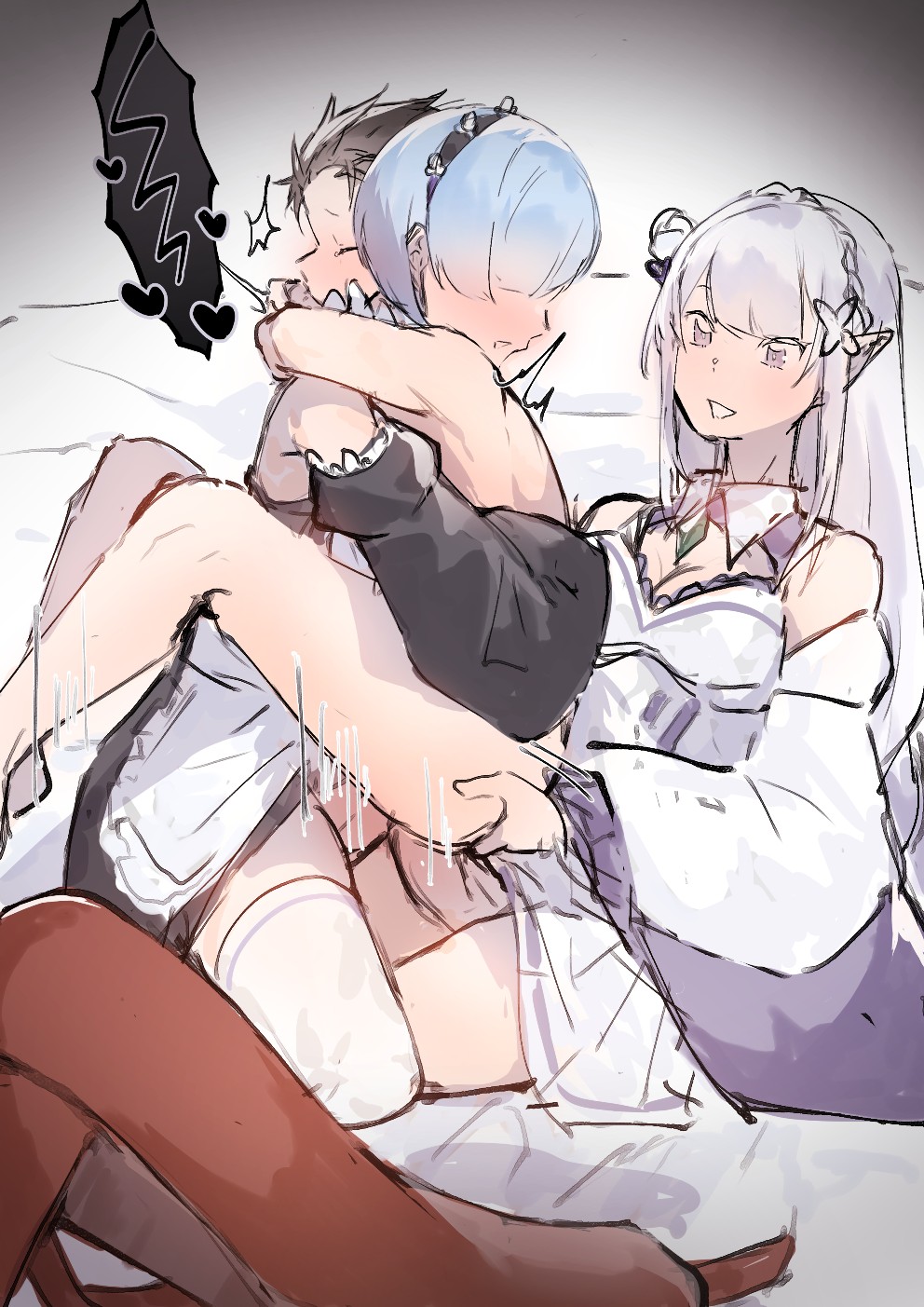 Subaru x Emilia and Rem - Page 37