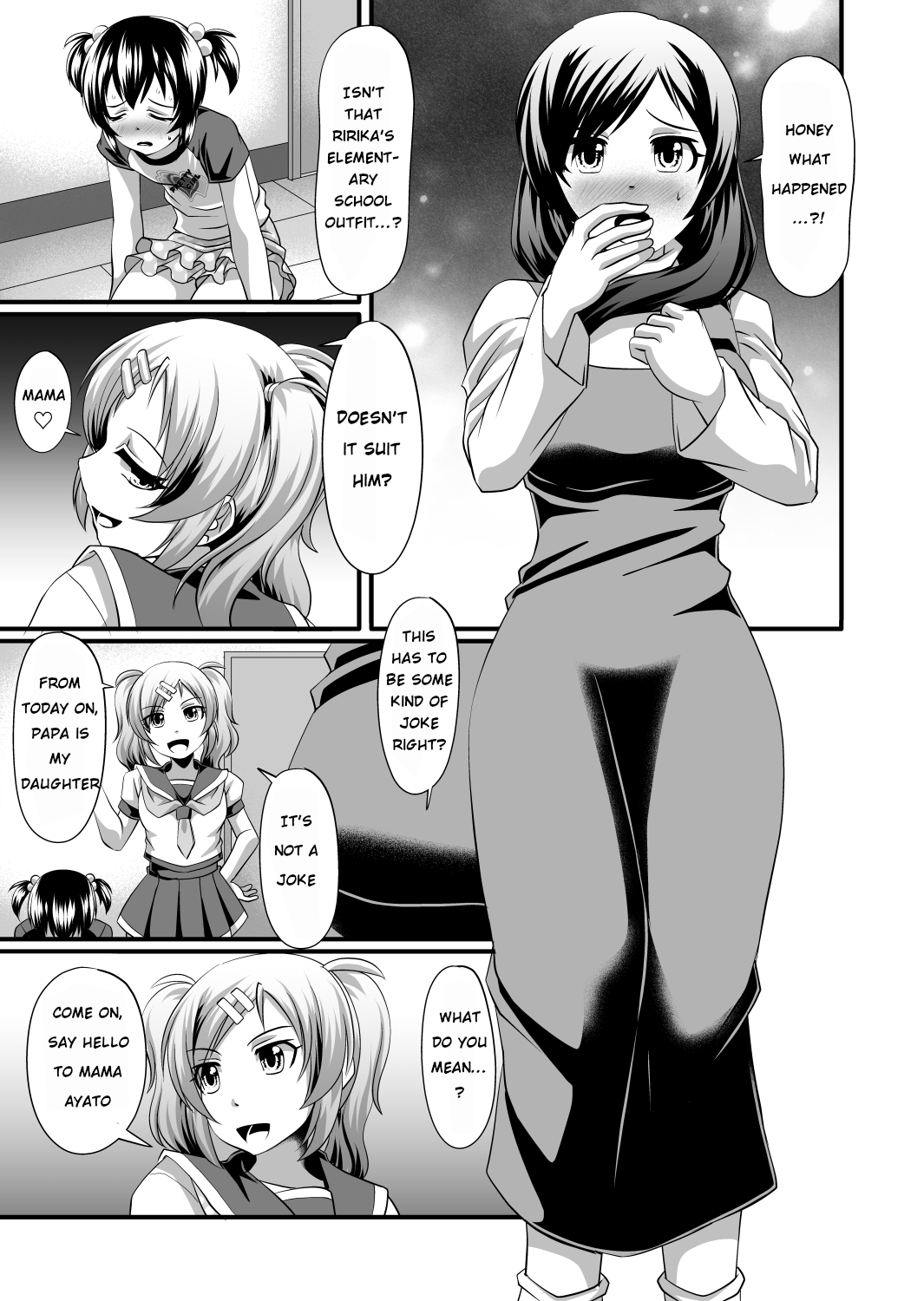Futanari daughter and cute papa role reversal - Page 11