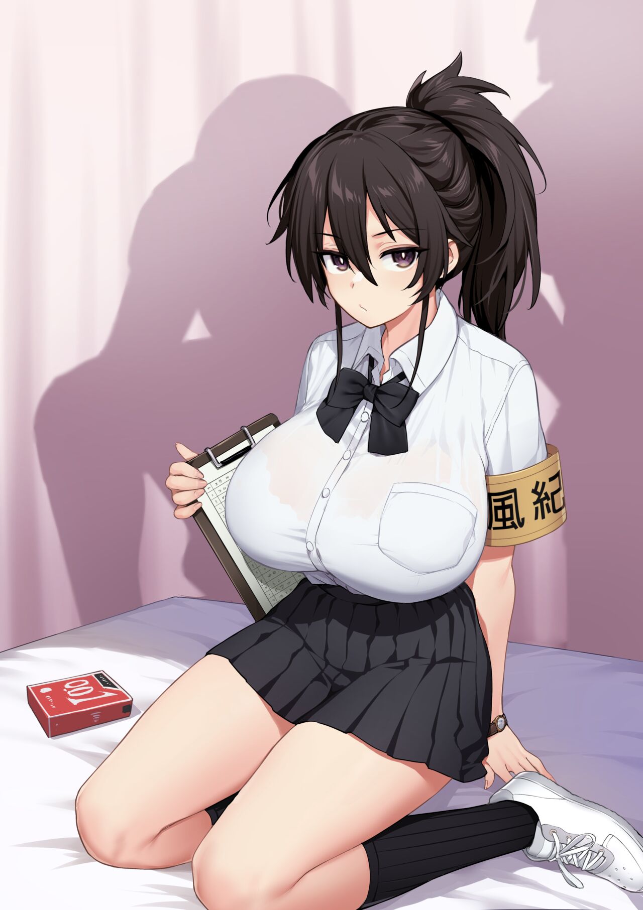 聽說新任風紀委員長胸部很大這回事 + 學生會長 - Page 47