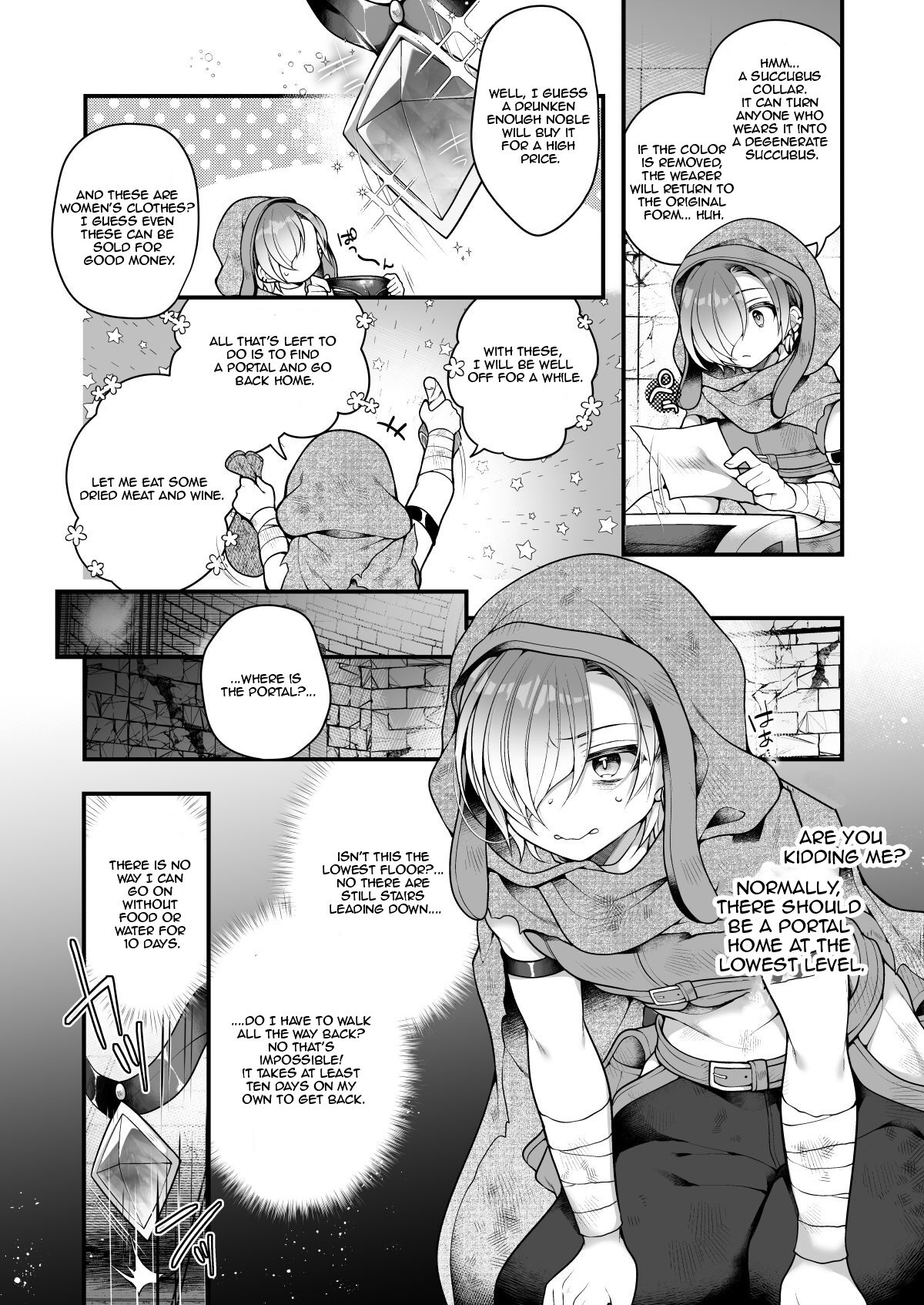 [Ue ni Aru Mikan (Reitou Mikan)] Succubus Shoku. ~Boukensha Ore, Meikyuu de Shokuryou ga Tsukita node Succubus ni Natte Kikan Shimasu~ | 	I, an Adventurer ran out of food in the dungeon, so I turned into a Succubus.   [English] - Page 6