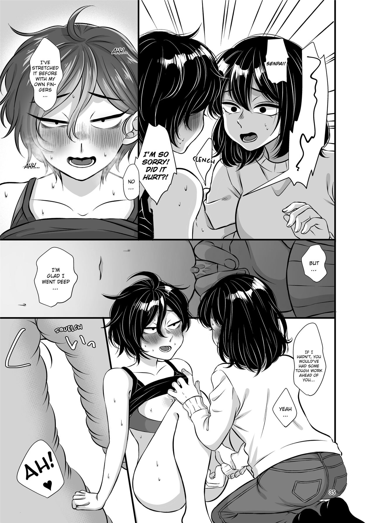 Senpai and Kohai page 35 original parody - kissing females only hentai manga - read online free