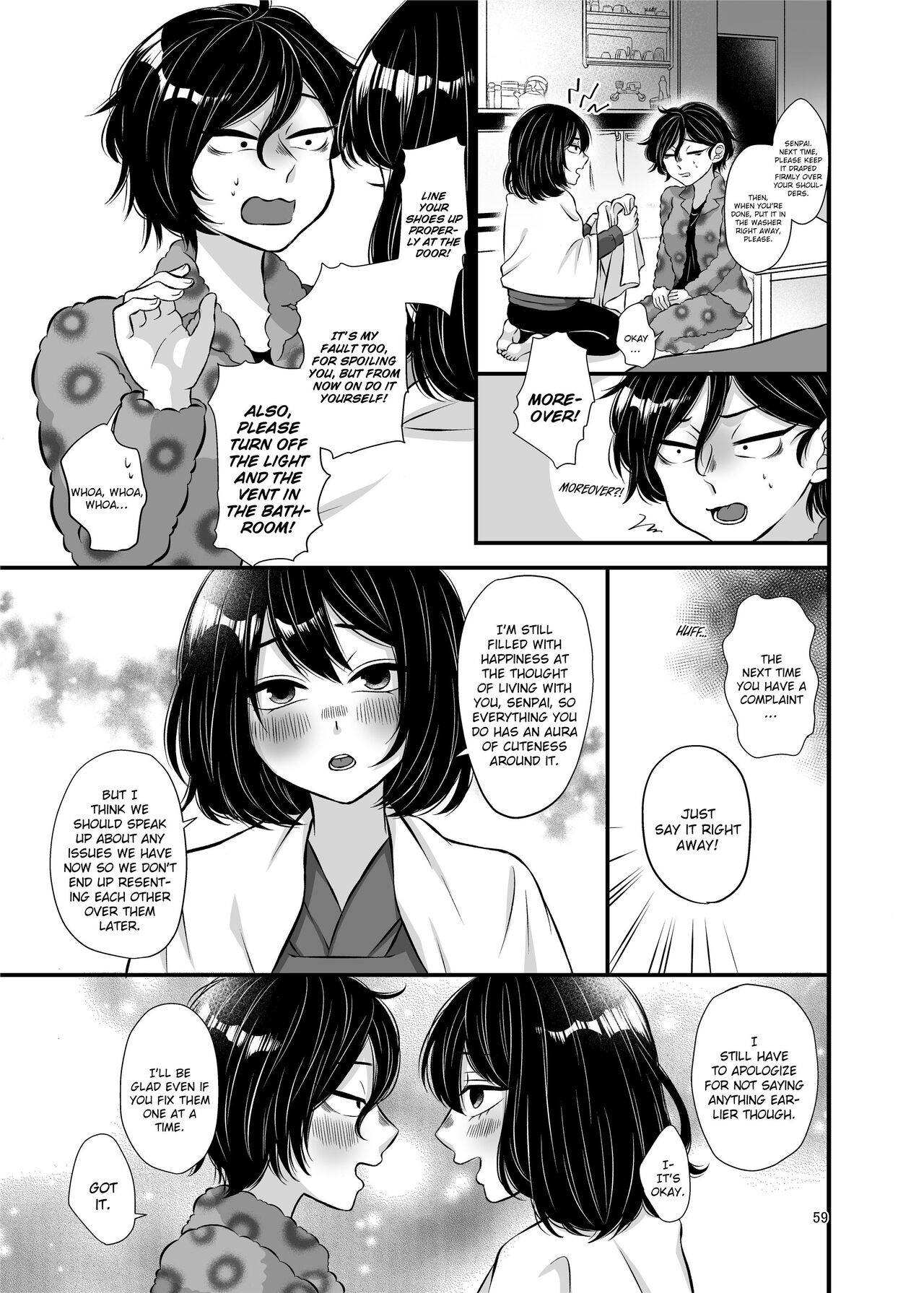 Senpai and Kohai page 59 original parody - kissing females only hentai manga - read online free