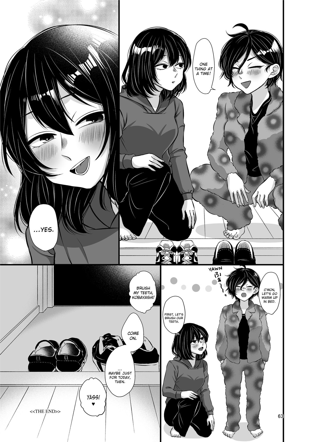 Senpai and Kohai page 63 original parody - kissing females only hentai manga - read online free