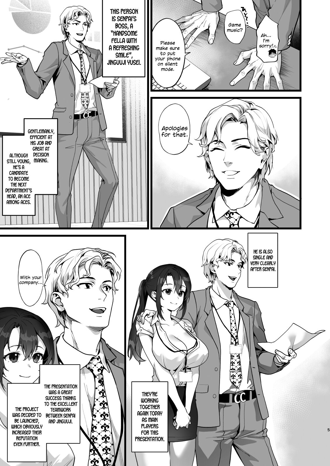 Heisha Zenin Oshi de Ero Kyonyuu no Senpai Ore ni dake Amaama Ecchi de Mesu Kairaku Ochi page 35 original parody - business suit kissing hentai manga - read online free