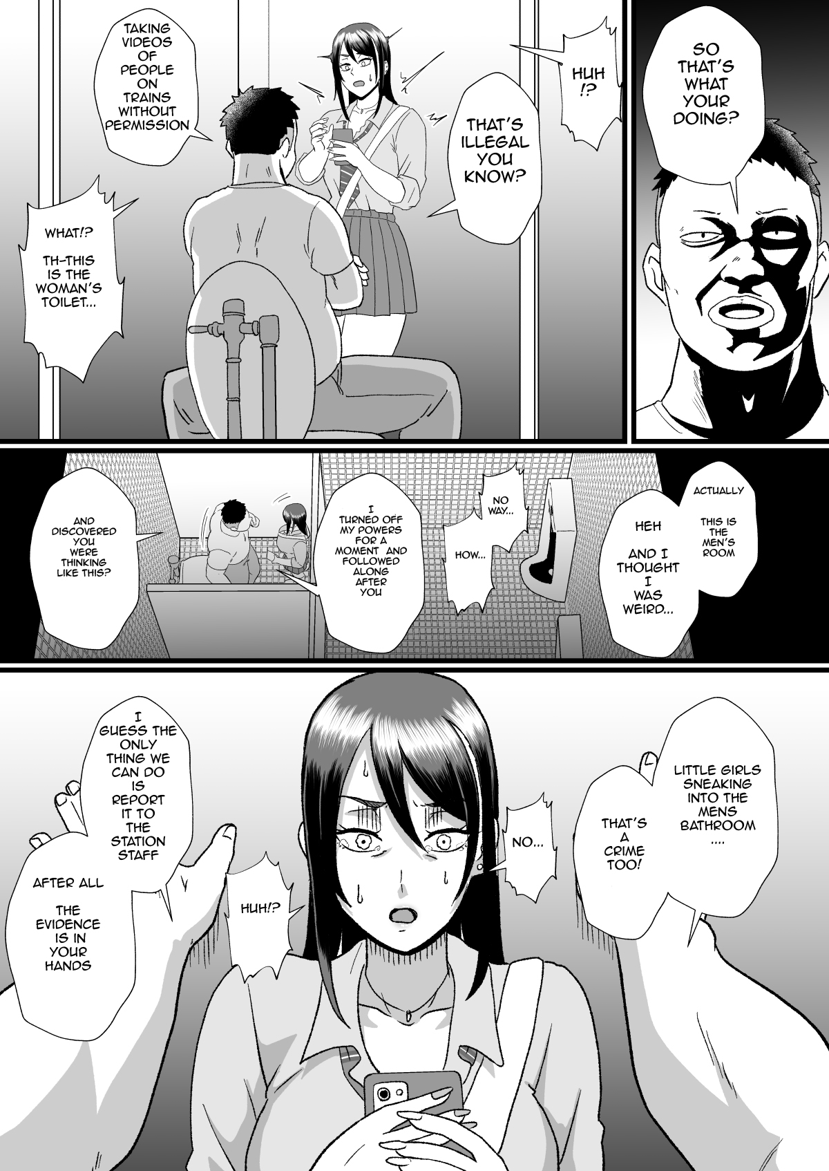 [Hotel Shikinseki (Protohotel)] Tsuugaku Densha ni Arawareta Ninshiki Kaihen Oji-san | The Perception-altering Man Who Appeared On The School Train [English] [Digital] page 24 original parody - kissing big breasts hentai manga - read online free