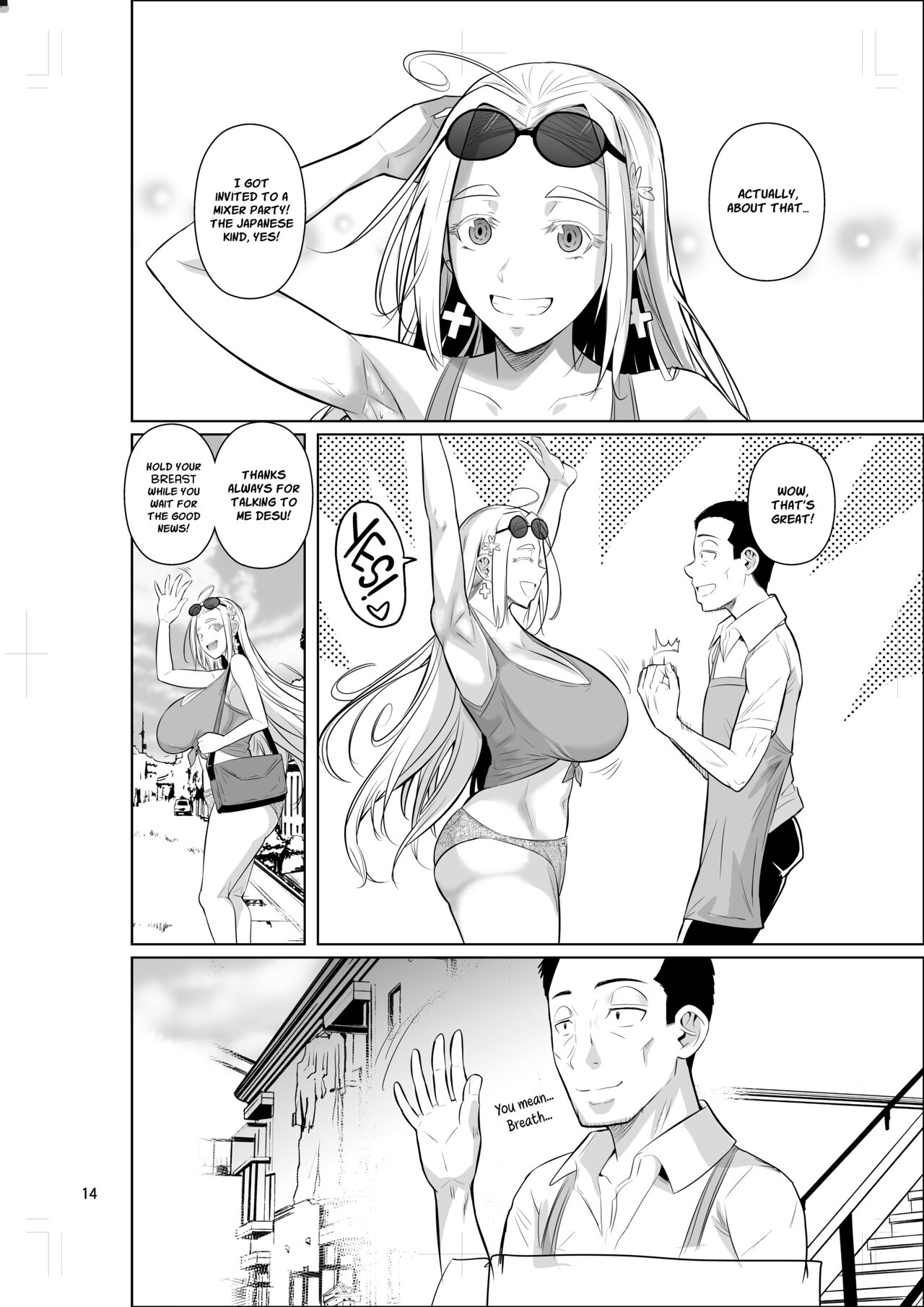 Ryuugakuseiryou no Oshigoto | Lands a Job at a Foreign Student Dorm page 15 original parody - kissing big breasts hentai manga - read online free