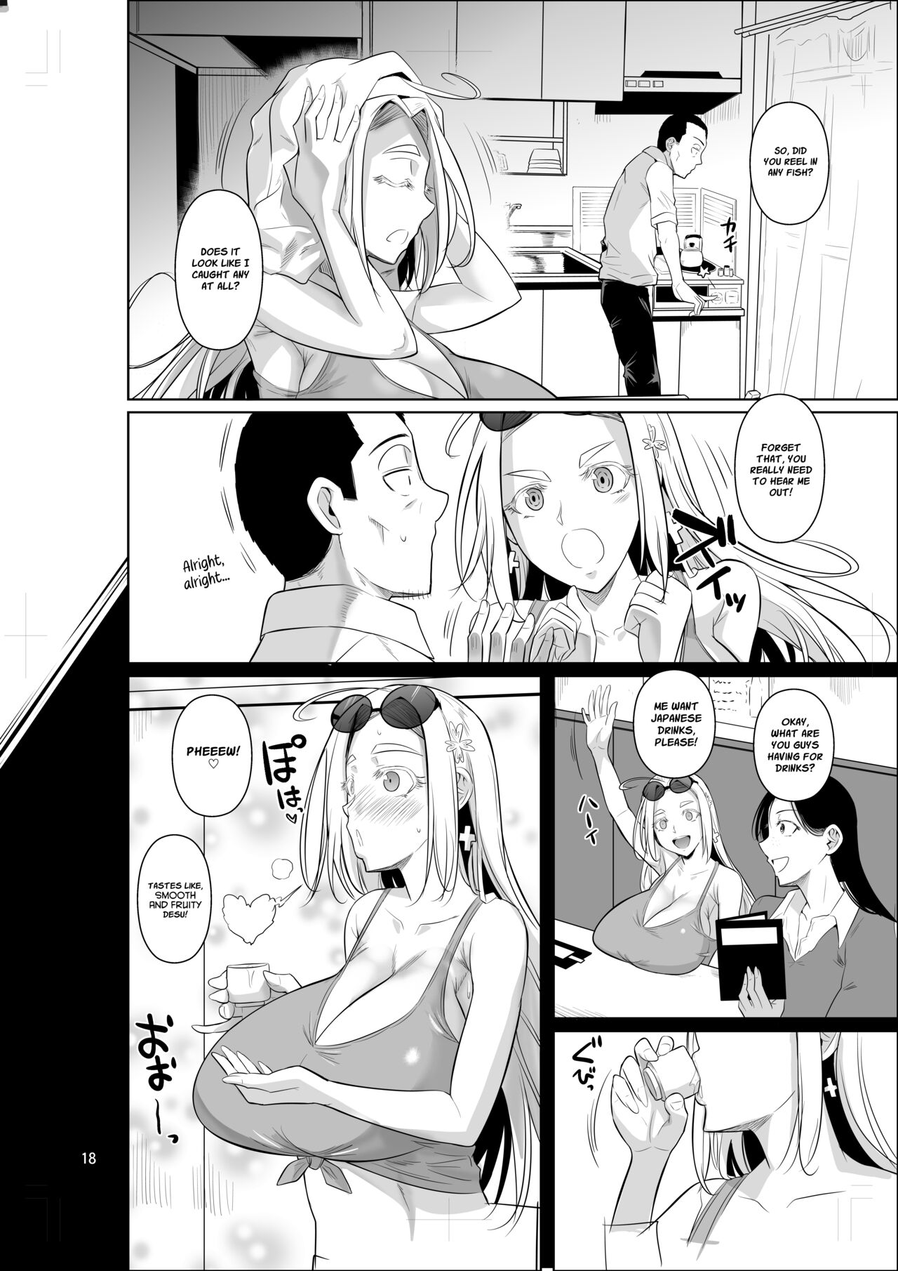 Ryuugakuseiryou no Oshigoto | Lands a Job at a Foreign Student Dorm page 19 original parody - kissing big breasts hentai manga - read online free