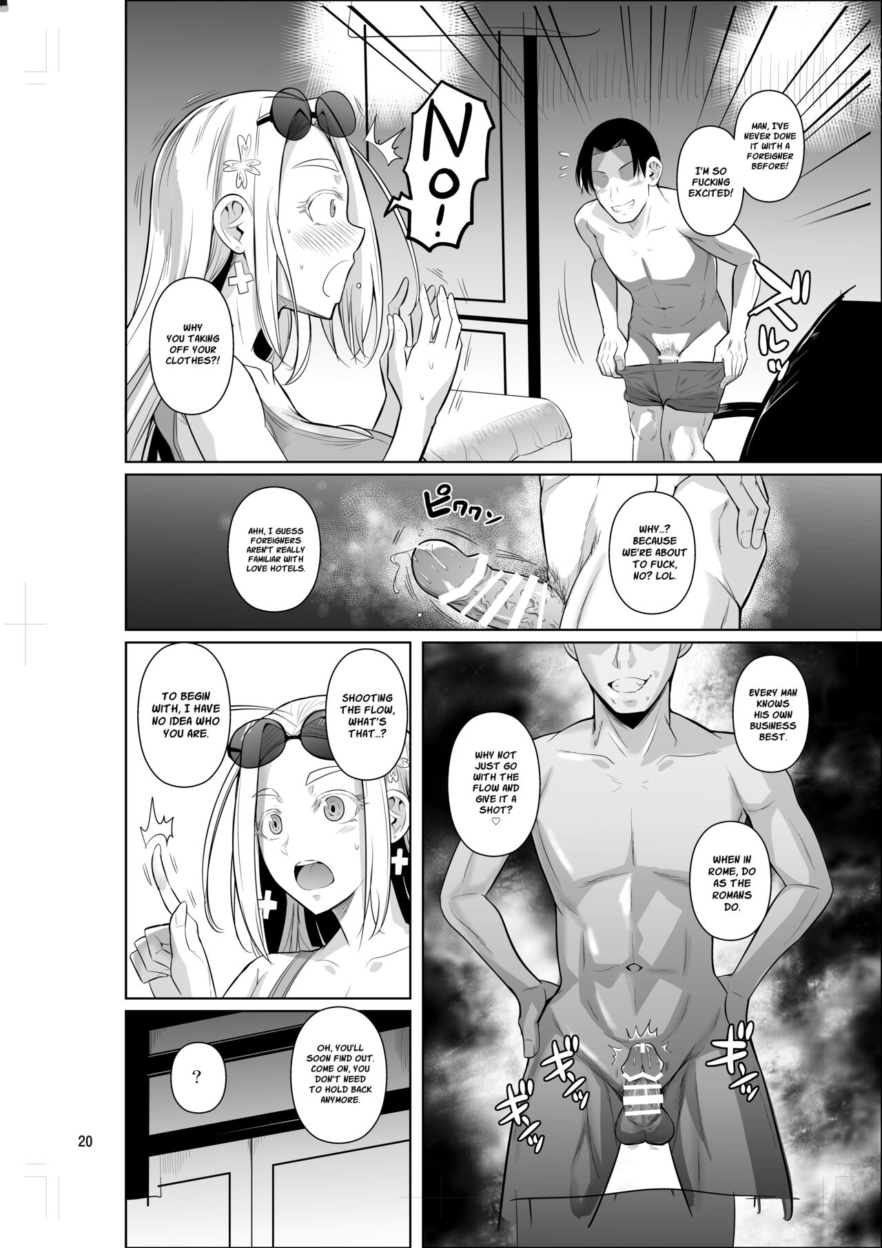 Ryuugakuseiryou no Oshigoto | Lands a Job at a Foreign Student Dorm page 21 original parody - kissing big breasts hentai manga - read online free