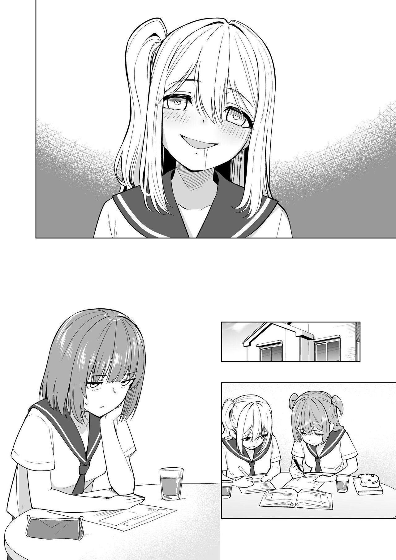 Onaniibyou ga Manenshita Sekai de Nakayoshi Joshi wa Ecchi ni Kuruu page 64 original parody - females only schoolgirl uniform hentai manga - read online free