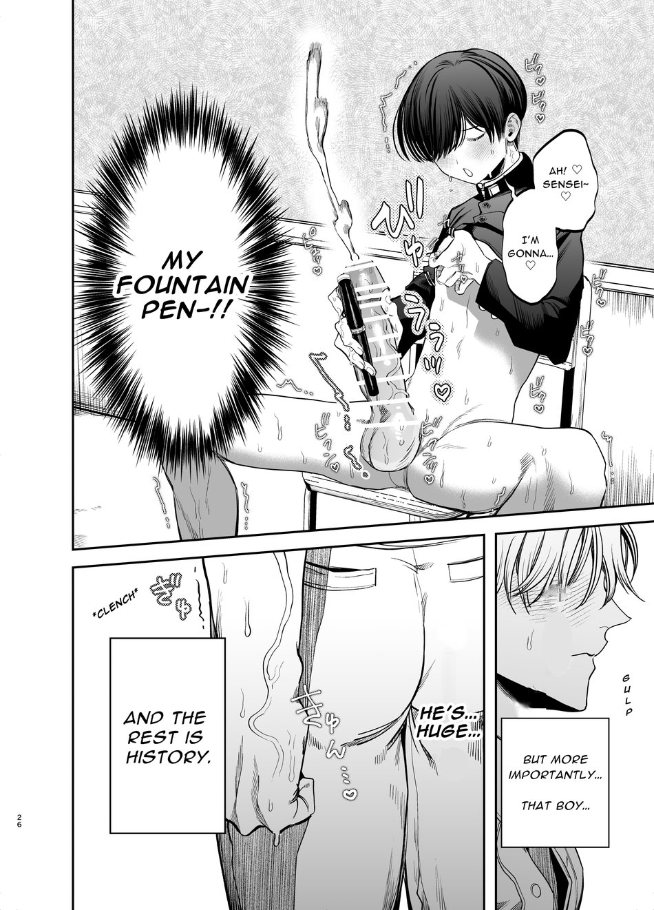 Kyokon Sugiru Oshiego ni Choukyou Sarete Ketsuman Dorei ni Narimashita page 26 original parody - males only yaoi hentai manga - read online free