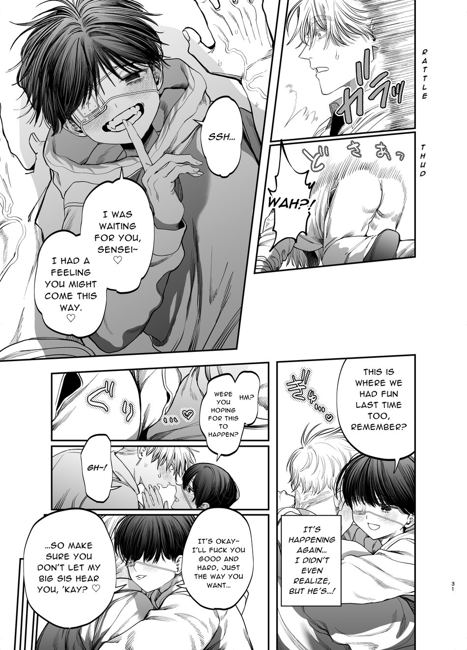 Kyokon Sugiru Oshiego ni Choukyou Sarete Ketsuman Dorei ni Narimashita page 31 original parody - males only yaoi hentai manga - read online free