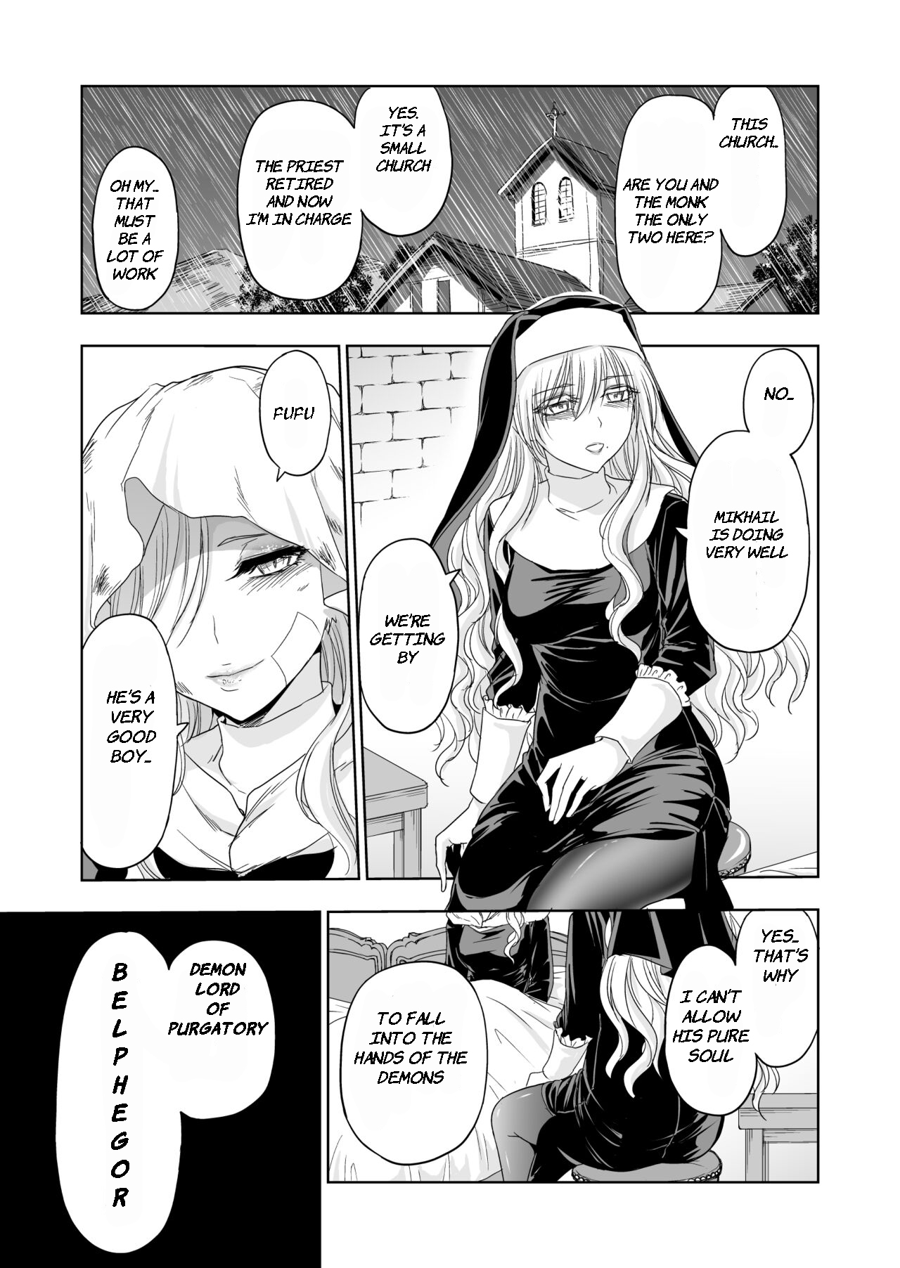 [Palace Inubousaki (Sister Maria Rosetta)] Shitsurakuen ~Haitoku ni Ochiru Seijo~ | Paradise Lost ~Saint Fallen Into Immorality~ [English] [GhostieTLs] [Digital] page 14 original parody - kissing wings hentai manga - read online free