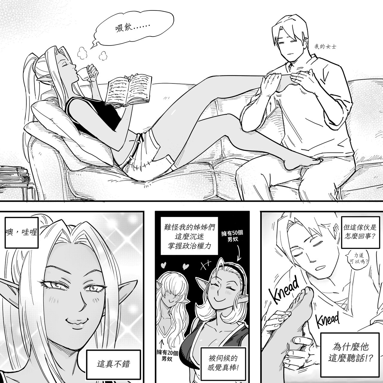 Baalbuddy 「我的暗精靈繼姐不肯放過我」第二章 繁體中文精翻 page 15 - elf dark skin hentai manga - read online free