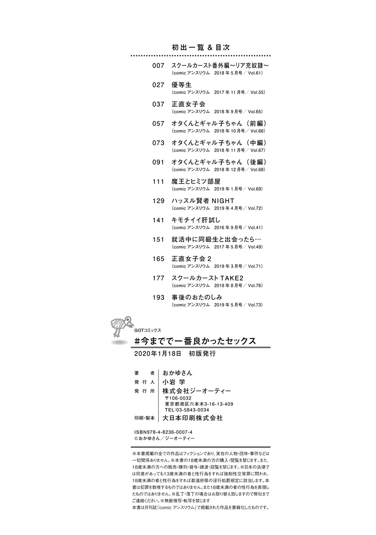 #Imamadede Ichibanyokatta Sex - Page 62