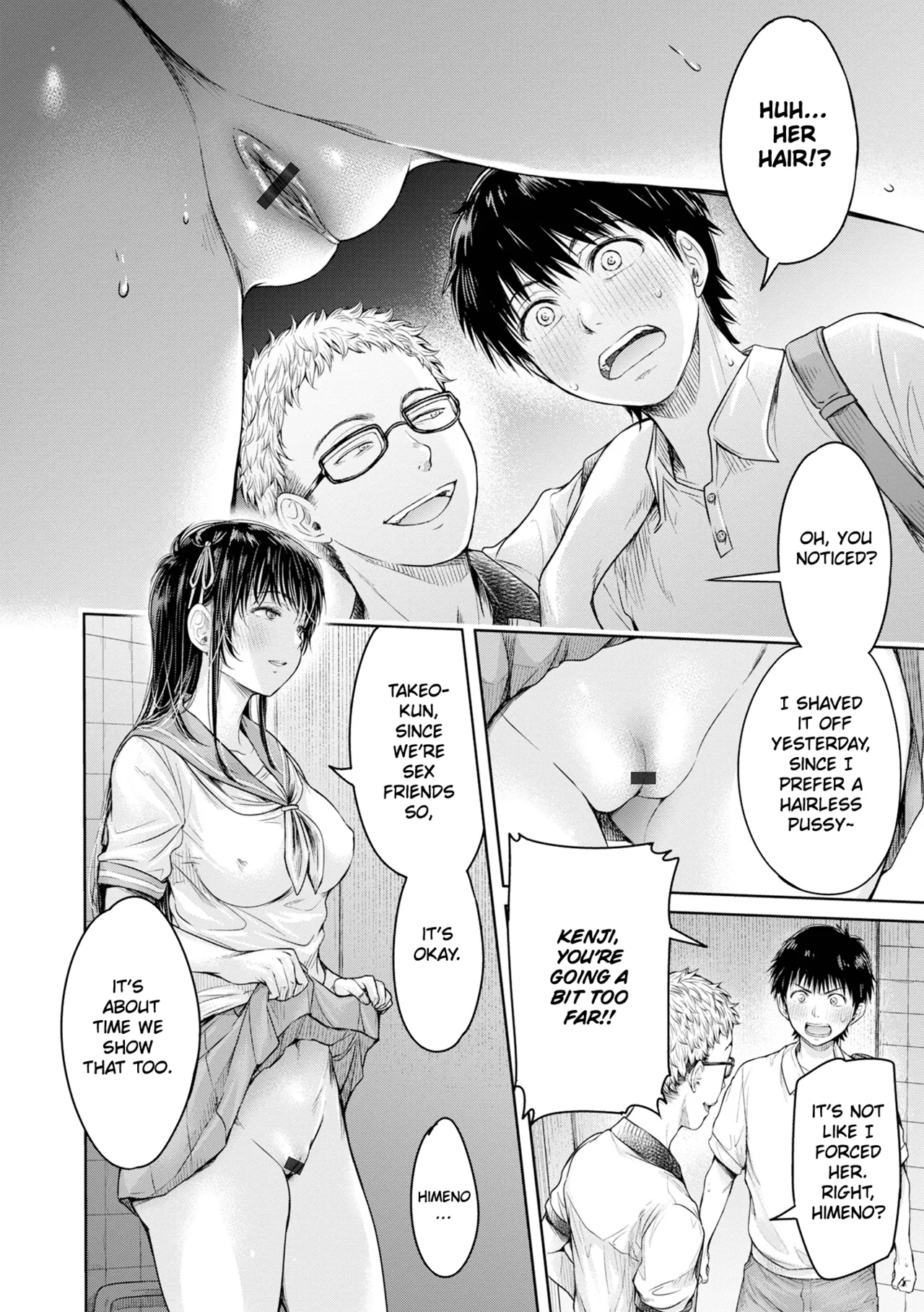 [H9] Kanojo ni Kokuhaku Suru Mae ni Tomodachi ni Nakadashi Sareta... 5 | Before I Could Confess, My Buddy Came Inside of Her... 5 [English][Chalklog]] page 12 - sweating mmf threesome hentai manga - read online free