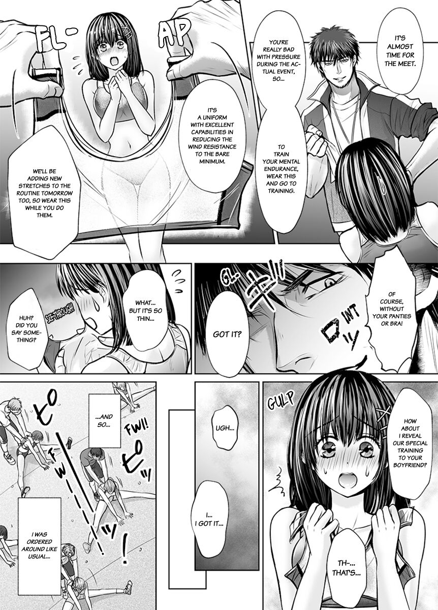 [Amazato] Kareshi no Menomaede… Haitteru!? ~Zetsurin Coach no Namahame Zecchou Shidou~ 1-5 | Fucked in Front of My Boyfriend! Bareback Orgasm Drills With My Coach 1-5 [English] page 58 - squirting kissing hentai manga - read online free