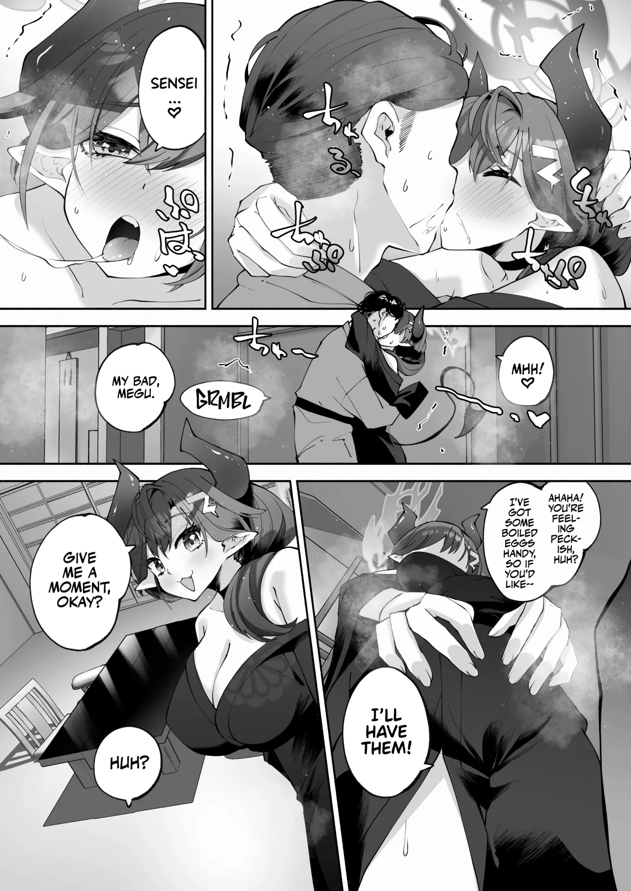 Megu to Iikoto Ikenaikoto | Doing the Hanky-Panky with Megu! page 58 featuring sensei blue archive parody - big breasts group hentai manga - read online free