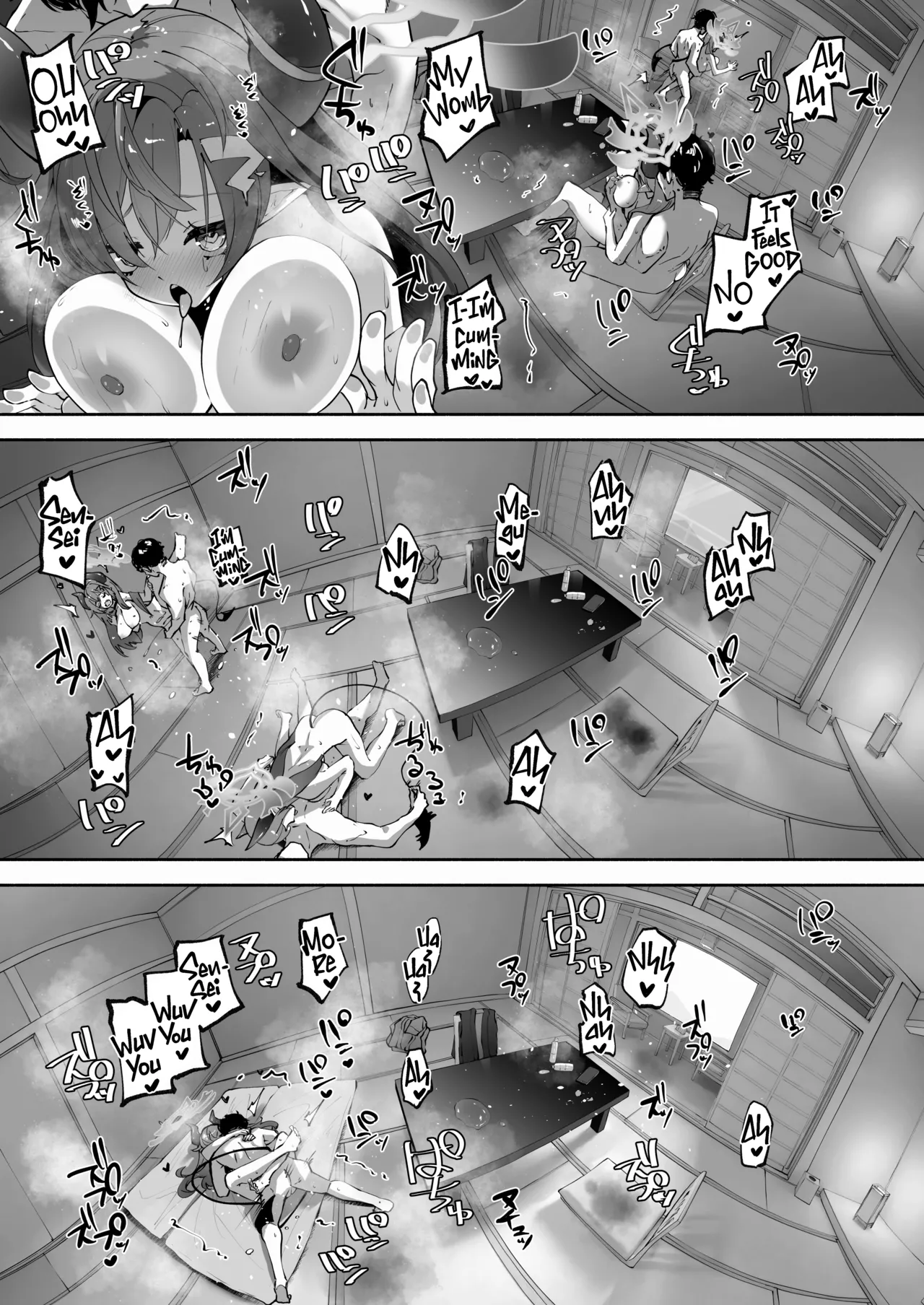 Megu to Iikoto Ikenaikoto | Doing the Hanky-Panky with Megu! page 68 featuring sensei blue archive parody - big breasts group hentai manga - read online free