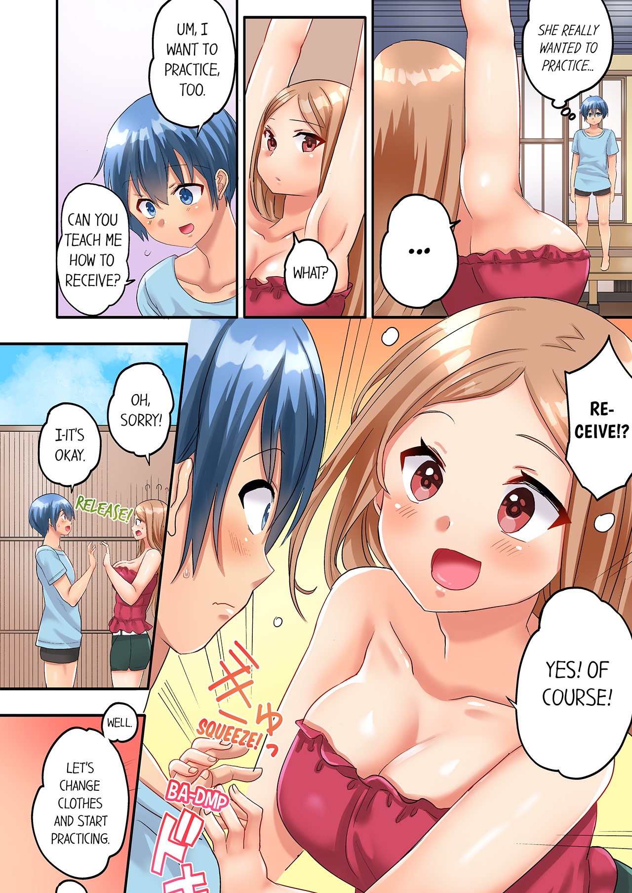 [Kazutaro] Hitozuma Volley-bu no Asedaku SEX ~Shower Abinagara Mitchaku Shichau? 1-4 | Married Women's Volleyball Club Sweaty Sex - We're Being Glued Together While Taking A Shower? 1-4 [English] page 57 - milf sweating hentai manga - read online free