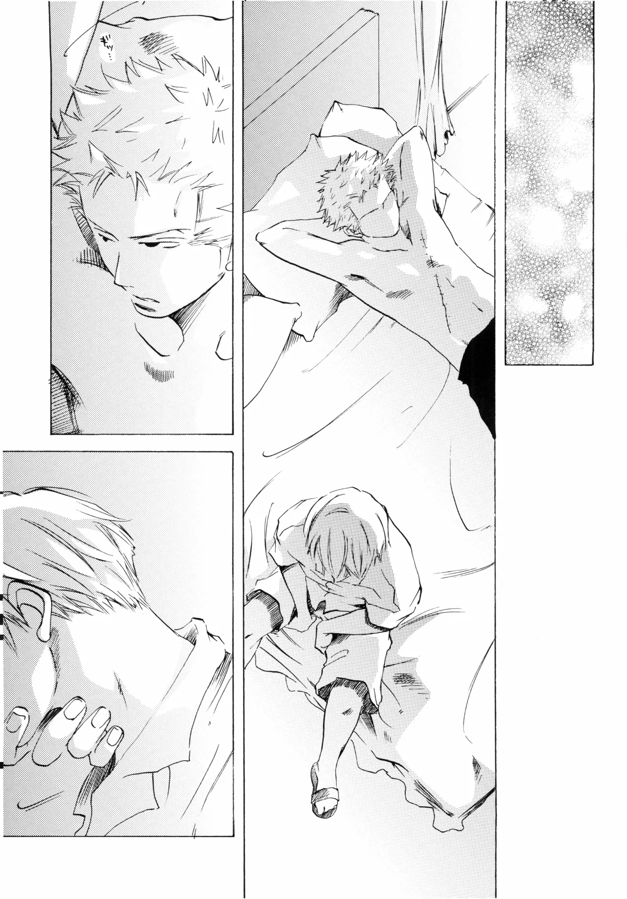 Sanbashi Nite Kanzenban page 46 featuring roronoa zoro one piece parody - males only yaoi hentai manga - read online free