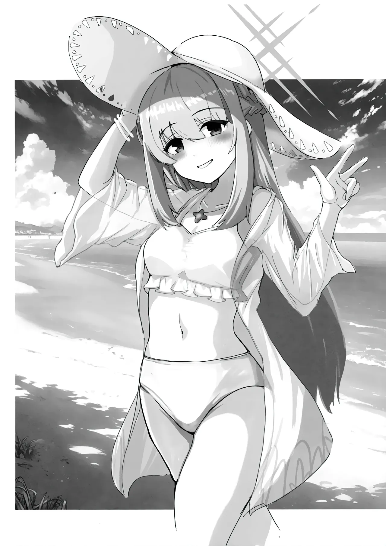 Umibe no Himegimi | 海边的公主 page 17 featuring sensei blue archive parody - swimsuit sole male hentai manga - read online free