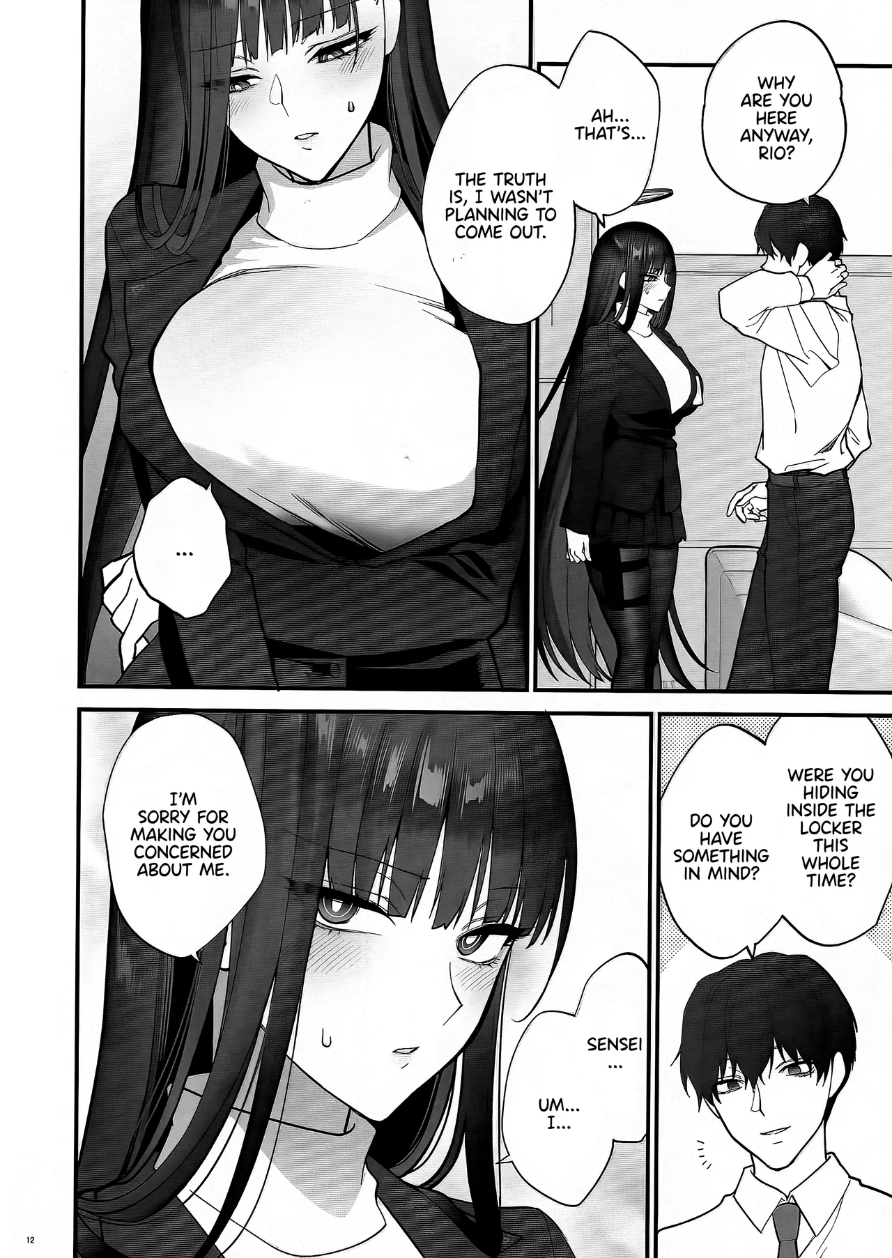 Oshioki no Jikan - Punishment time page 12 featuring sensei blue archive parody - squirting big breasts hentai manga - read online free