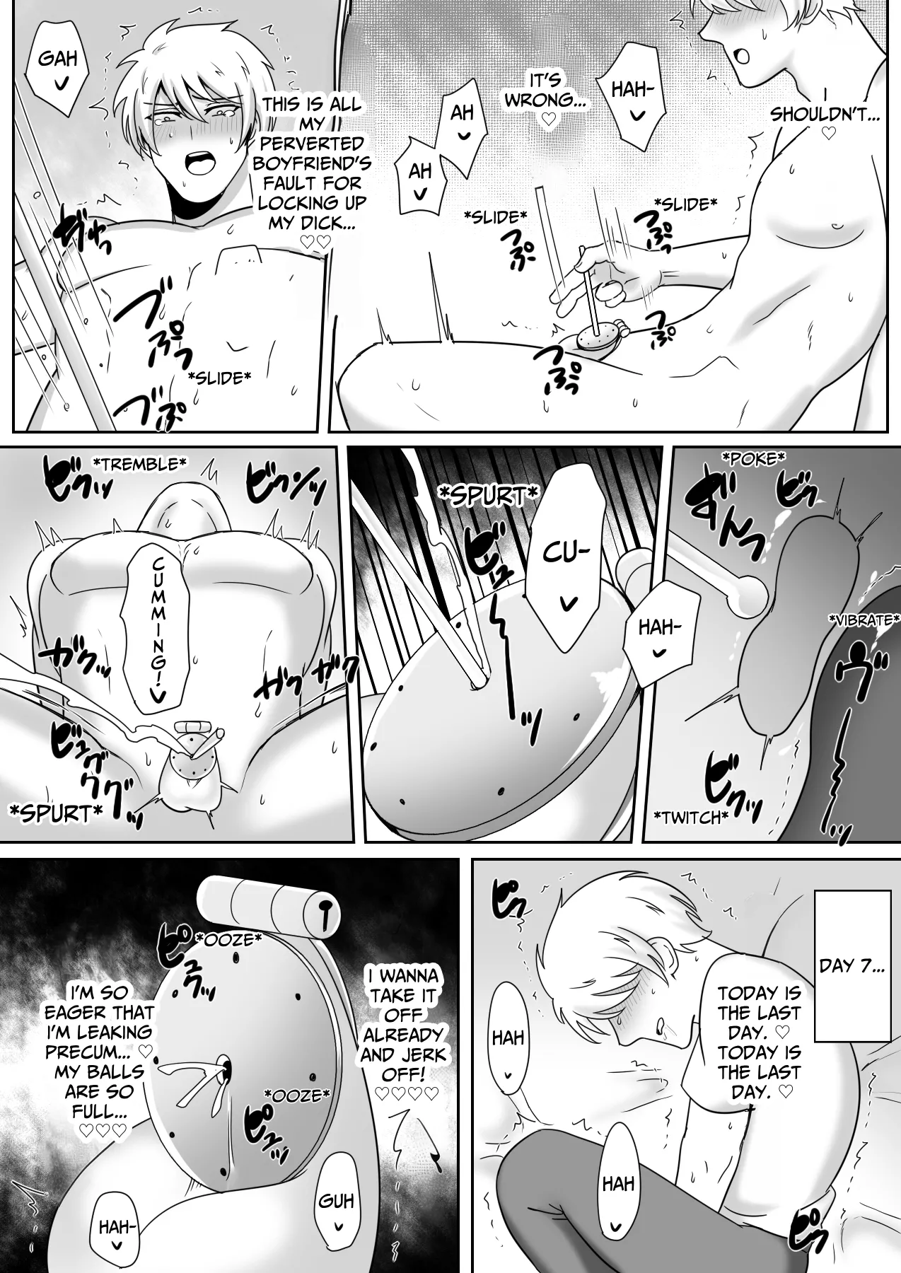 I Tried Out Being Toyed With While Wearing A Flat Chastity Belt. page 9 original parody - chastity belt urethra insertion hentai manga - read online free