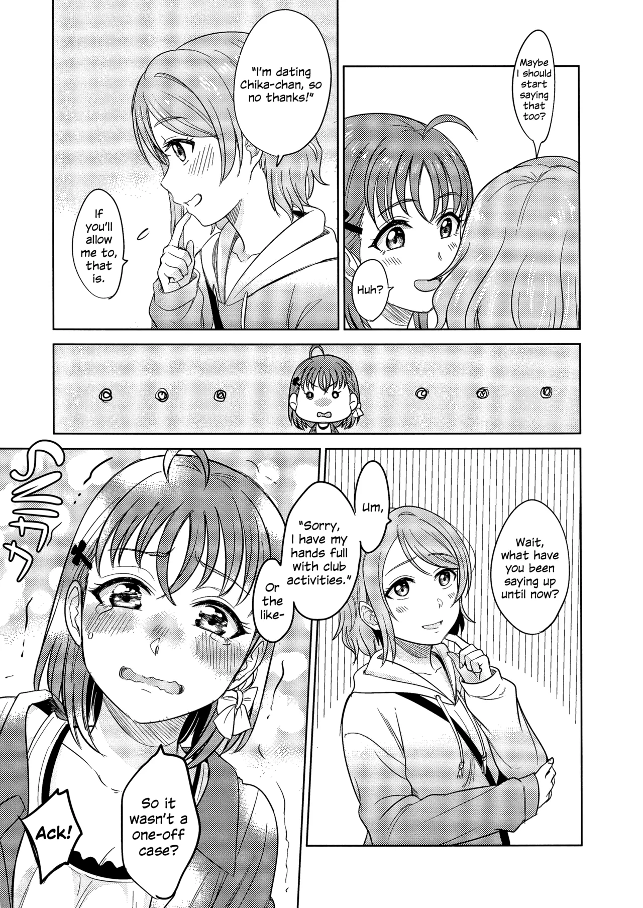 Hold Me Tight page 37 featuring chika takami love live sunshine parody - cunnilingus females only hentai manga - read online free