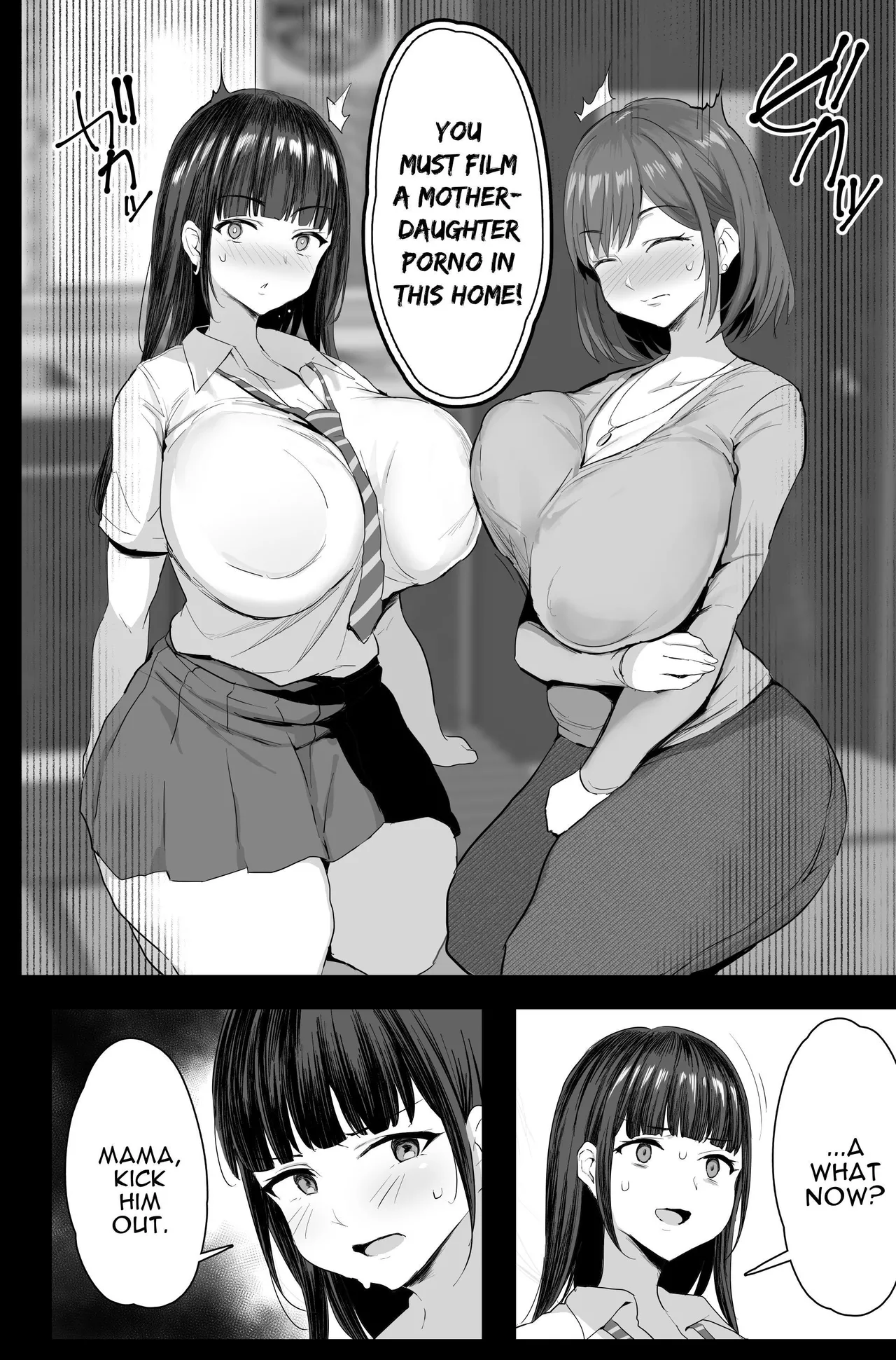 Watashi-tachi, Oyakodon AV Totte Joreishimashita | We Performed An Exorcism By Filming A Mother & Daughter Porn Flick page 13 original parody - milf big breasts hentai manga - read online free