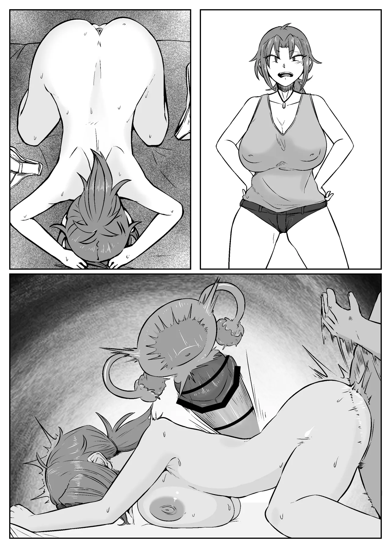 Bitch to Dasa InCha ni Kawatteshimatta Kimajime Osananajimi to Yankee Ane ni Hamerarete Jinsei Shuuryou suru Boku page 19 original parody - big breasts piercing hentai manga - read online free