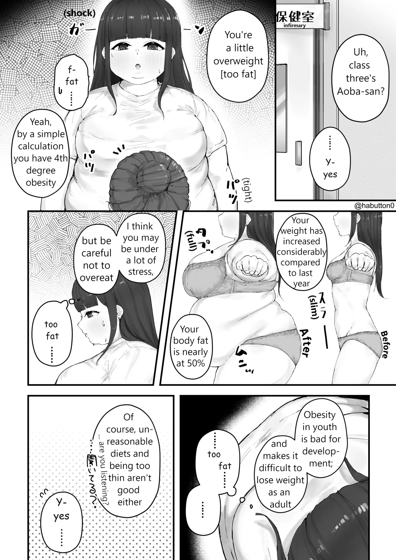 Aoba's Weight Gain page 24 original parody - bbw weight gain hentai manga - read online free