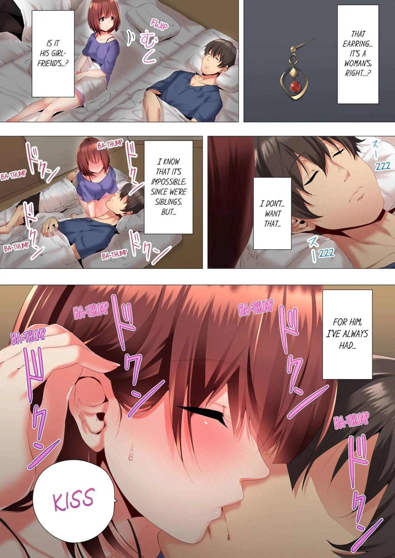 [Kanitomato] Futari de Watashi o Ikasenaide...! ~Kurayami, Majiwaru Kyoudai Futon~ 1-2 | My 2 Step-Brothers are Ganging Up on Me! 1-2 [English] [Decensored] page 9 - inseki kissing hentai manga - read online free