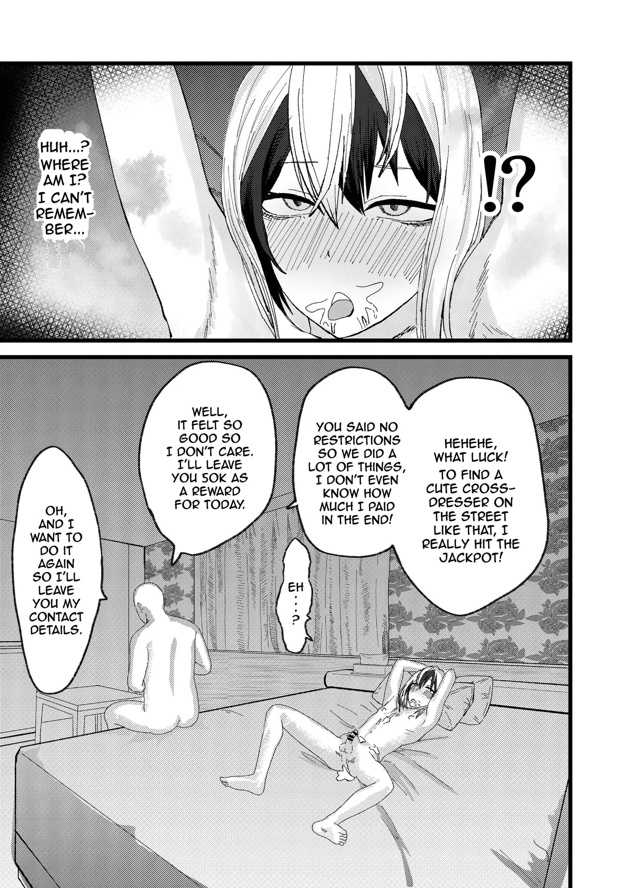 Katsuage ni Akita kara P-katsu Sagi Shitemita! | I Got Bored of Extorting People, So I Tried Sugar Daddy Scamming! + Bonus page 9 original parody - chastity belt piercing hentai manga - read online free