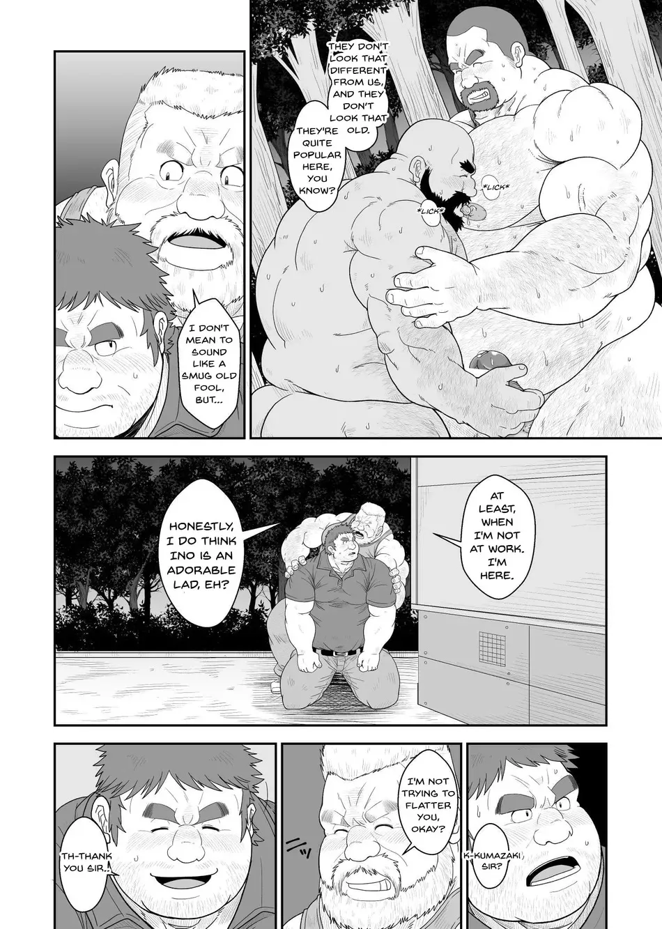 [Bear Tail (Chobikuma)] Kuma-san to Ino-san | Mr. Bear and Mr. Boar [English] [Digital] page 9 original parody - kissing old man hentai manga - read online free
