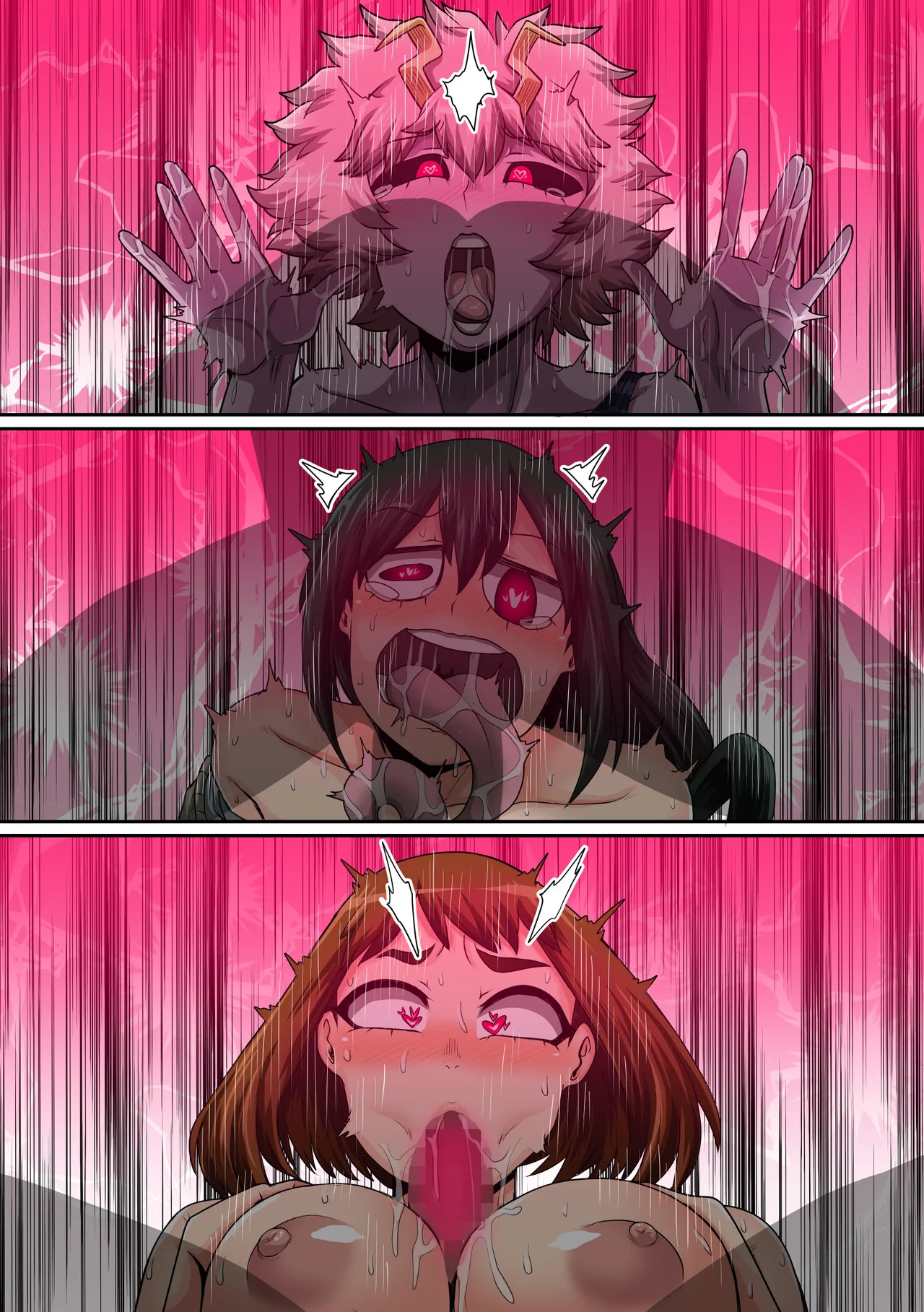 Boku no Harem Academia Ch. 8: Kanojo-tachi no Kesshin page 92 featuring tsuyu asui my hero academia parody - big breasts unusual pupils hentai manga - read online free